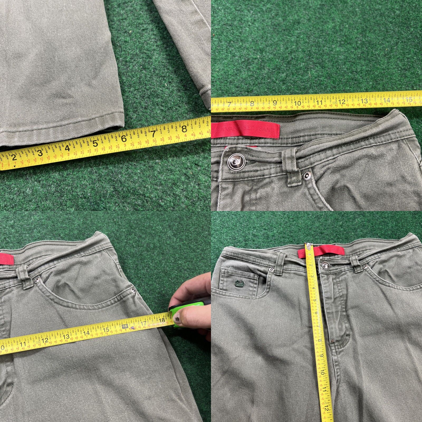Gloria Vanderbilt WOMEN'S GLORIA VANDERBILT OLIVE GREEN TAPERED LEG JEANS - SIZE 12P 28x27 Size 34" / US 12 / IT 48 - 8 Thumbnail
