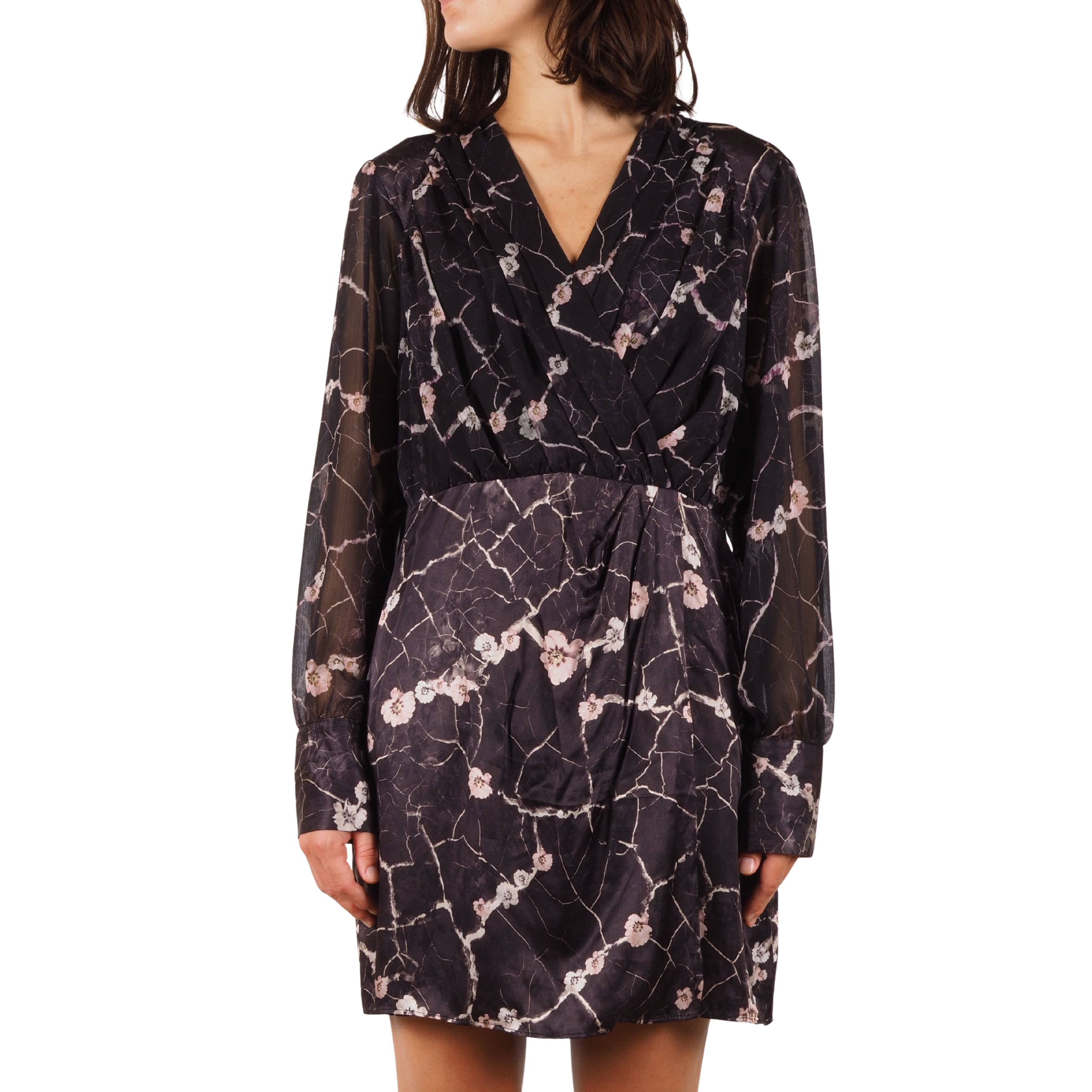 all saints black floral dress Square Collar Puff Sleeve Chic White Dress – Belchic