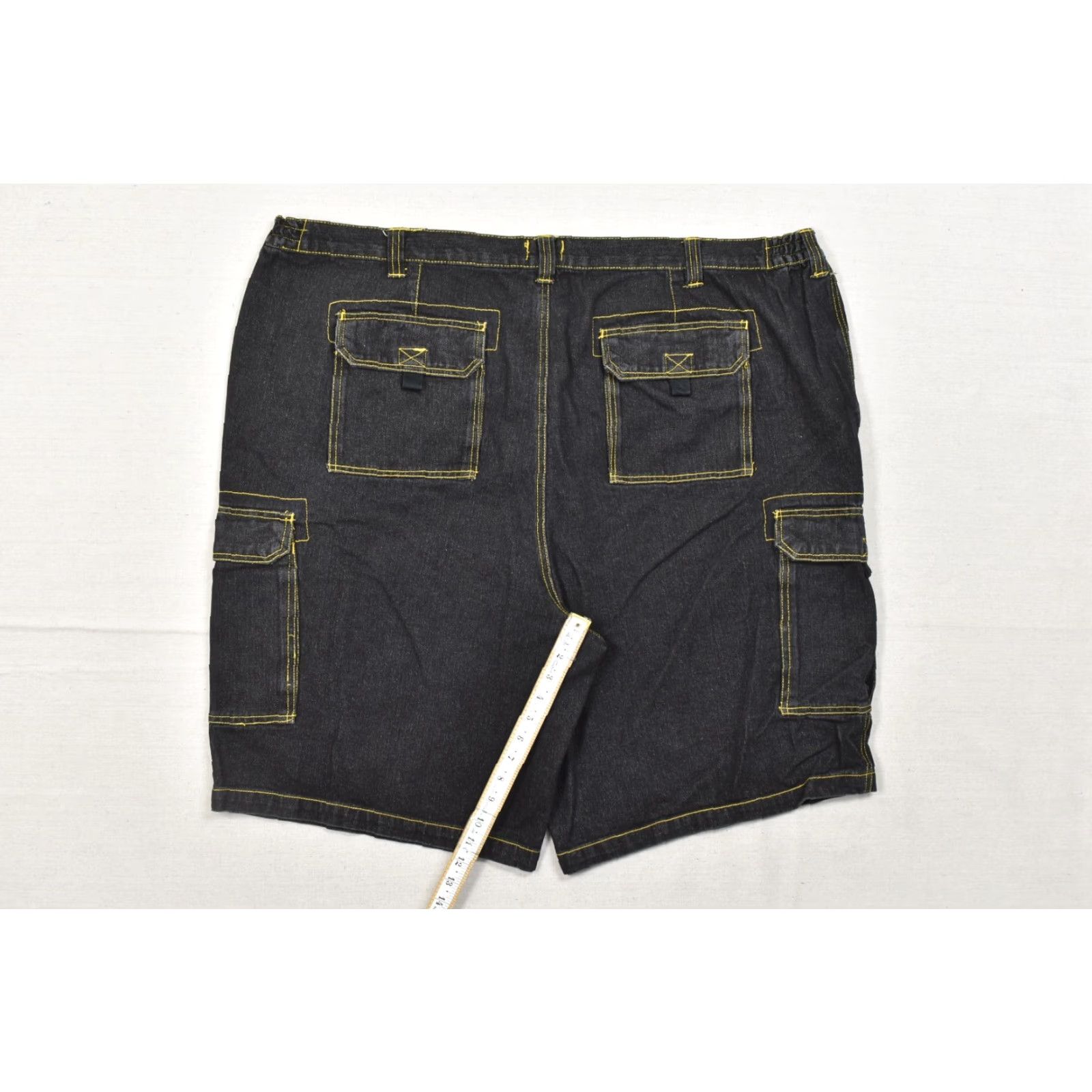 CO Boulder Creek Trading Co Men's Cargo Shorts Dark Wash 50 Big & Tall Denim Cotton Flat Front Zip Pockets Outdoor Casual Shorts Size US 34 / EU 50 - 6 Thumbnail