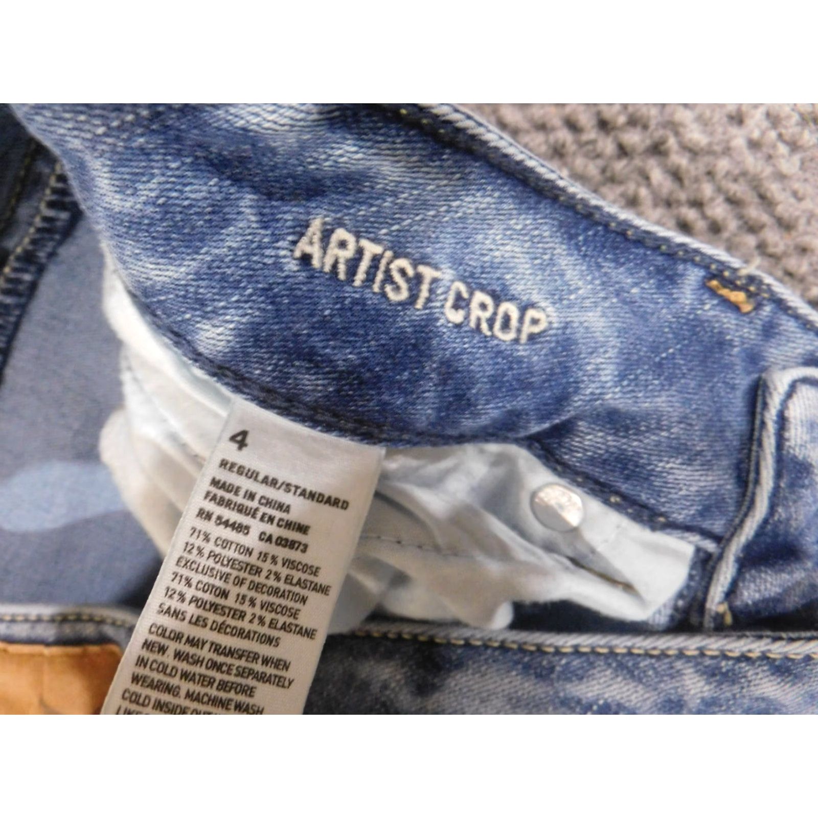 American Eagle Outfitters American Eagle Outfitters Jeans Womens 4 Cropped Denim Stretch Zipper Retro 28in Waist 24in Inseam Blue Size 28" / US 6 / IT 42 - 7 Thumbnail