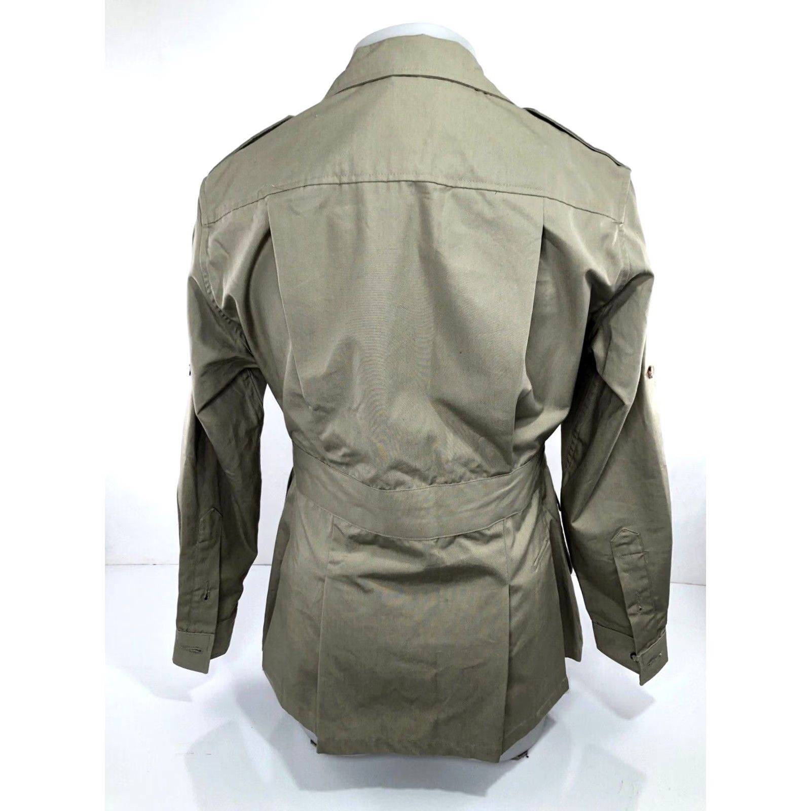 Vintage WILLIS & GEIGER Safari Jacket Shirt Womens S Khaki / Slightly Greenish Tan Grace Kelly The Legend NEW w TAGS Bush Poplin Safari Jacket Size S / US 4 / IT 40 - 3 Thumbnail