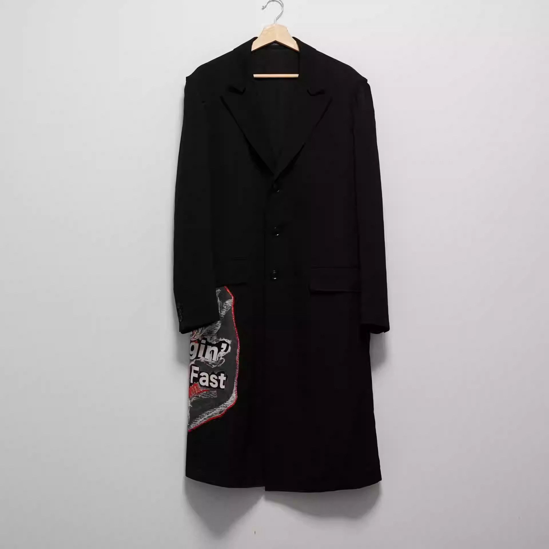 Yohji Yamamoto 2017AW Embroidery Graffiti Hand Sewn Coat