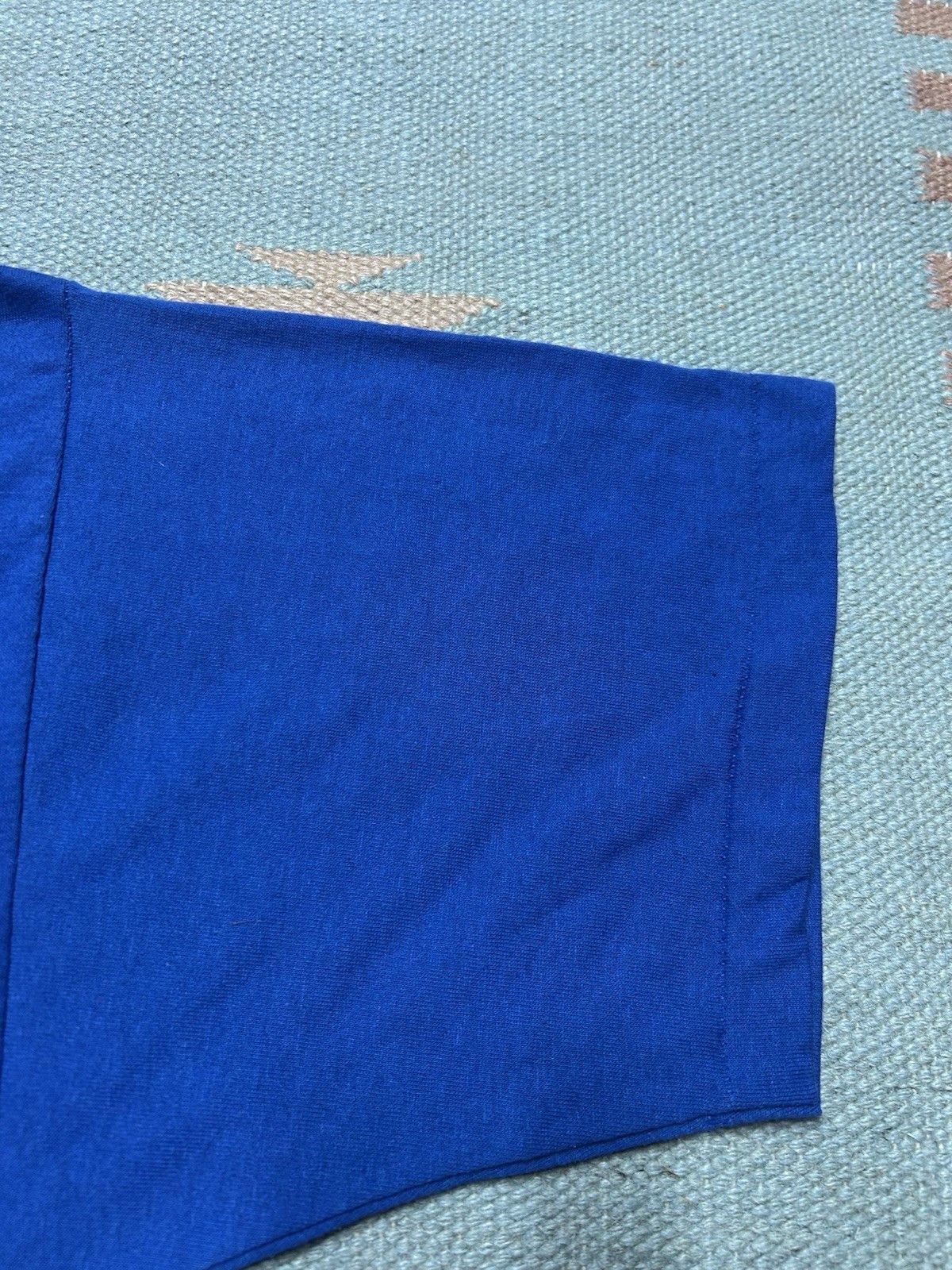 Vintage 80s blank t shirt single stitch poly cotton sportswear L/XL Size US L / EU 52-54 / 3 - 4 Thumbnail