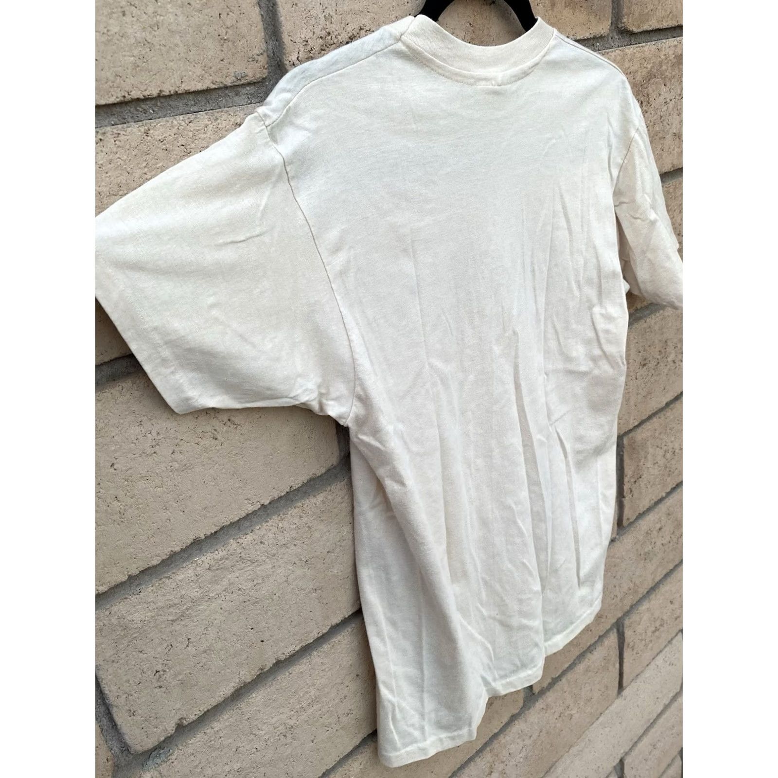 Hanes VINTAGE Hanes T-Shirt Beige 80s Nerd Graphic Print Excelan Excellence In Local Network Technology Men L Adults Short Sleeve Cotton Blend Size US L / EU 52-54 / 3 - 6 Thumbnail