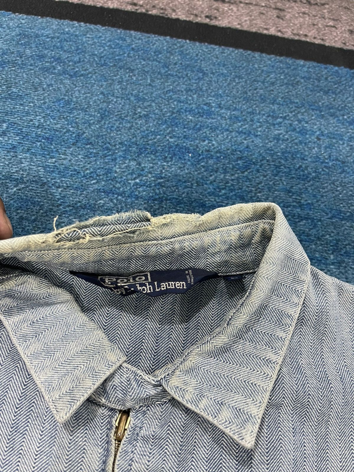 Polo Ralph Lauren Vintage Polo Ralph Lauren Distressed Zipper Jacket Size US L / EU 52-54 / 3 - 13 Thumbnail