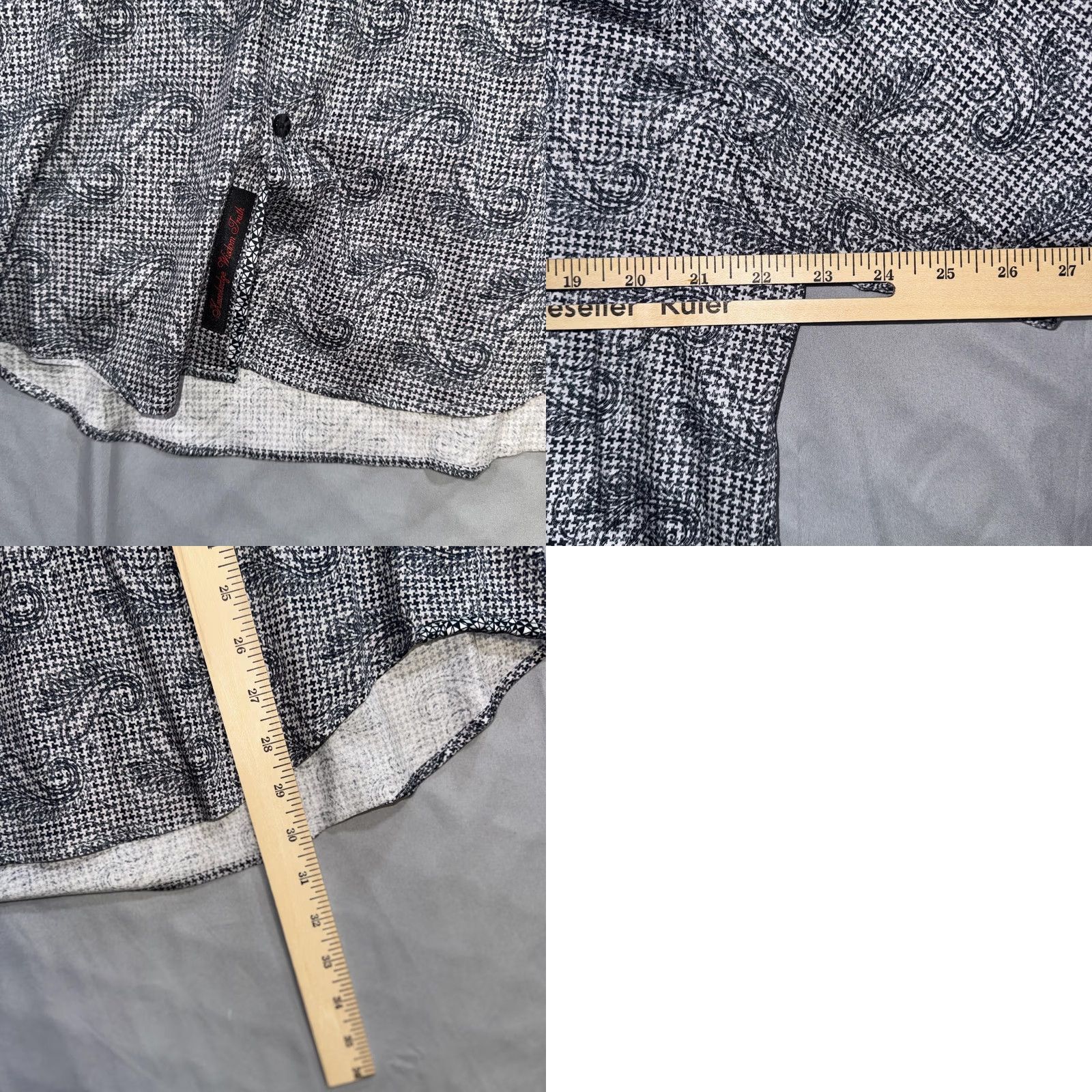 Robert Graham Robert Graham Shirt Mens XL Gray Paisley Tailored Fit Long Sleeve Button Up Size US XL / EU 56 / 4 - 8 Thumbnail