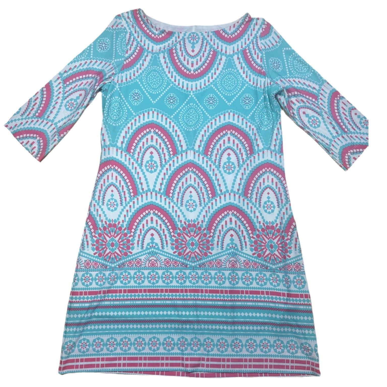 Other Just Taylor knee-length Dress Teal and Pink Size 10 P Size L / US 10 / IT 46 - 1 Thumbnail