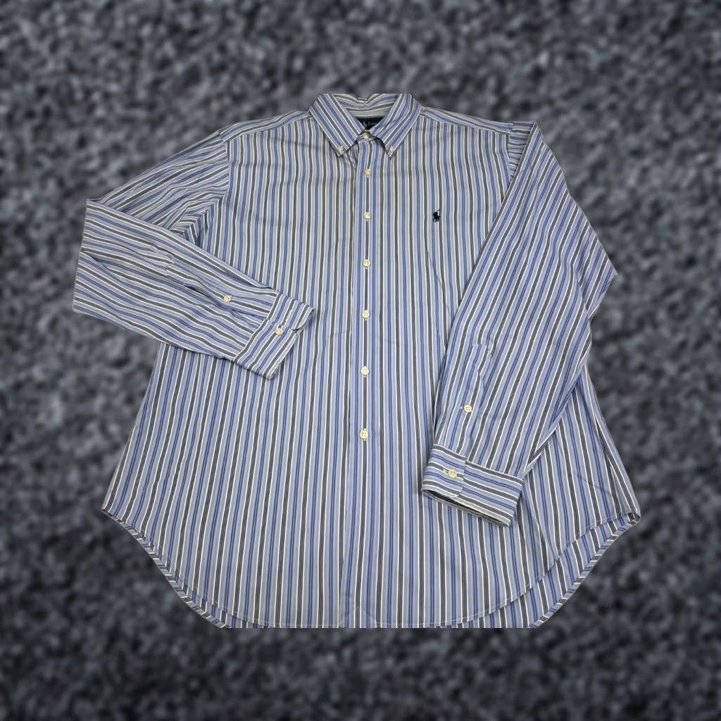 Ralph Lauren Ralph Lauren Classic Fit Long Sleeve Blue Striped Shirt Mens Large Size US L / EU 52-54 / 3 - 1 Thumbnail