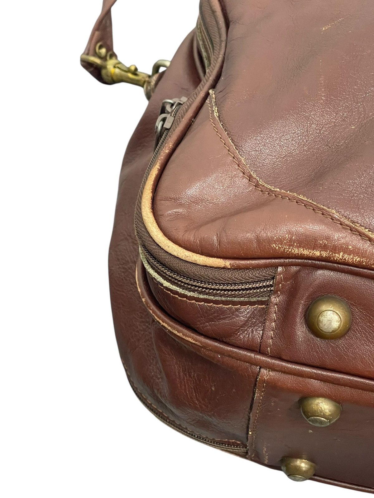 Leather Full Leather Vtg 90s Renwick Canada Travel Bag 6🟩 Size ONE SIZE - 13 Thumbnail