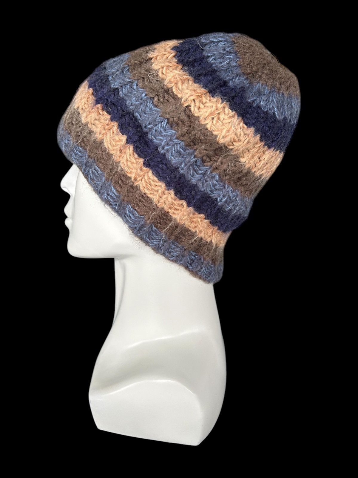 Japanese Brand × Kapital × Vintage Crochet Knitted handmade Beanie Hats Rare ☠️☠️ Size ONE SIZE - 1 Thumbnail
