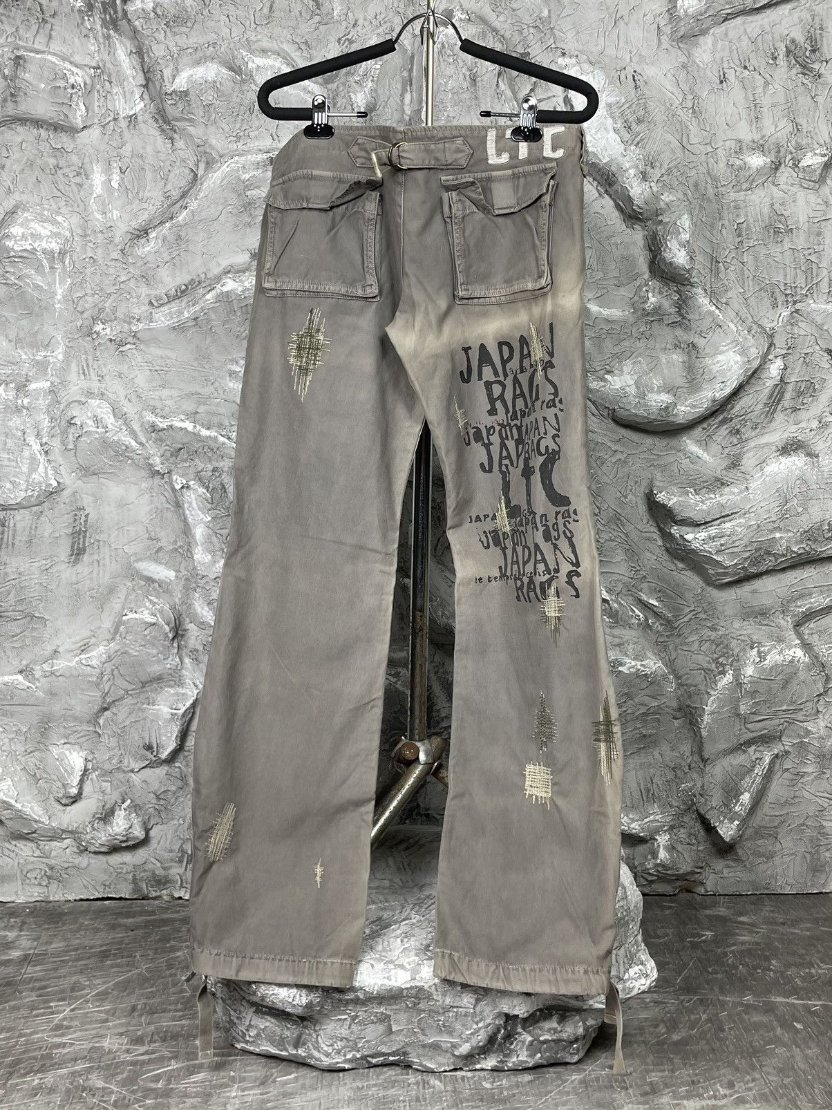 Hysteric Glamour × If Six Was Nine × Japanese Brand Y2K Punk Japan Rag Distressed Fade Bootcut Zip Pants Size 30" / US 8 / IT 44 - 2 Thumbnail