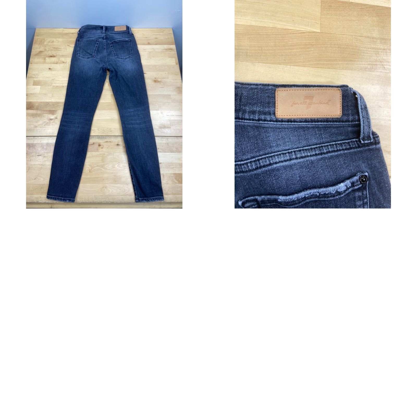 7 For All Mankind VINTAGE 7 For All Mankind Josefina Jeans Womens Slim Skinny Black 25 Denim Dark Casual Size 42" / US 20 - 8 Thumbnail