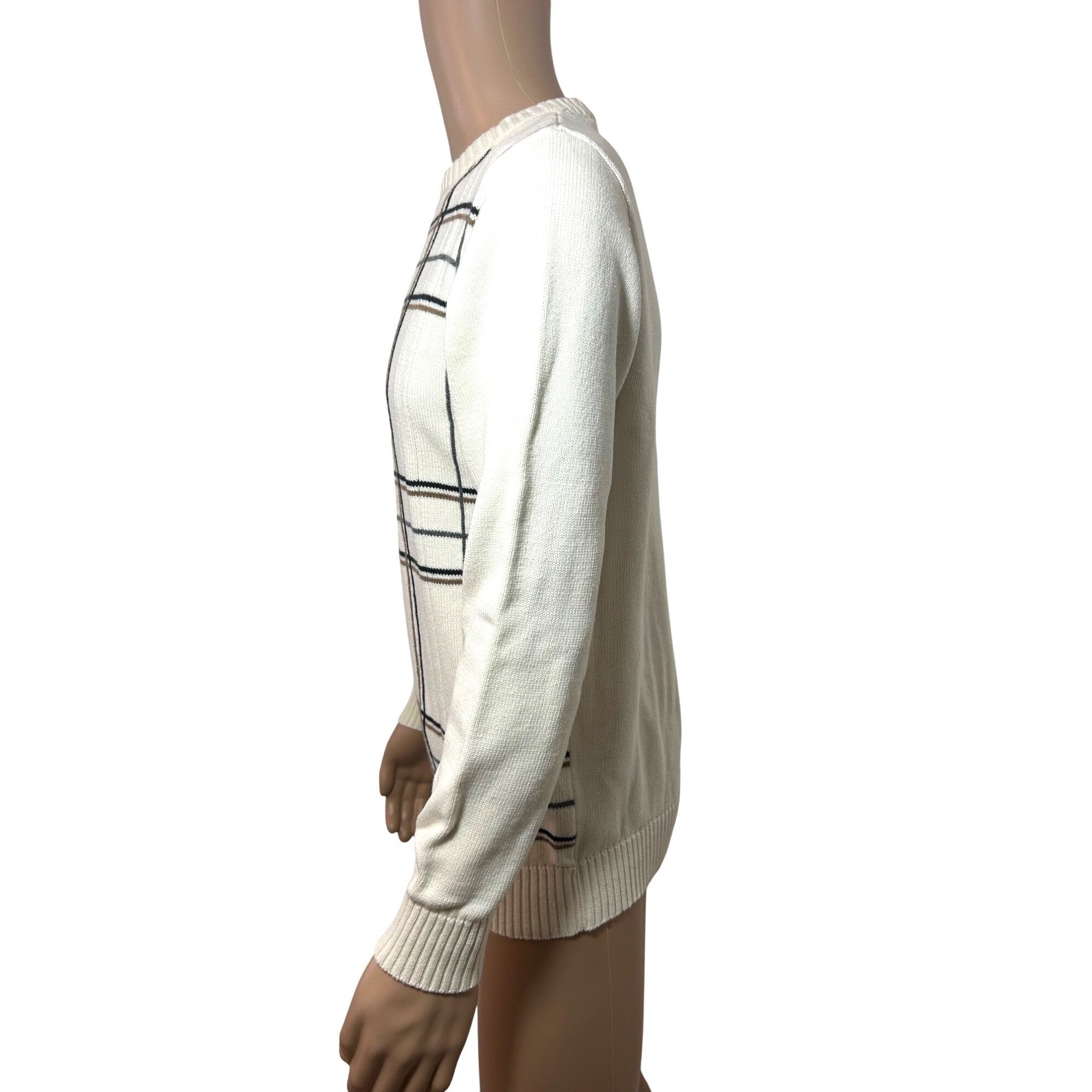 Oscar De La Renta Oscar De La Renta Men’s Sweater Pullover Vtg M Cream Geometr Size US M / EU 48-50 / 2 - 2 Thumbnail