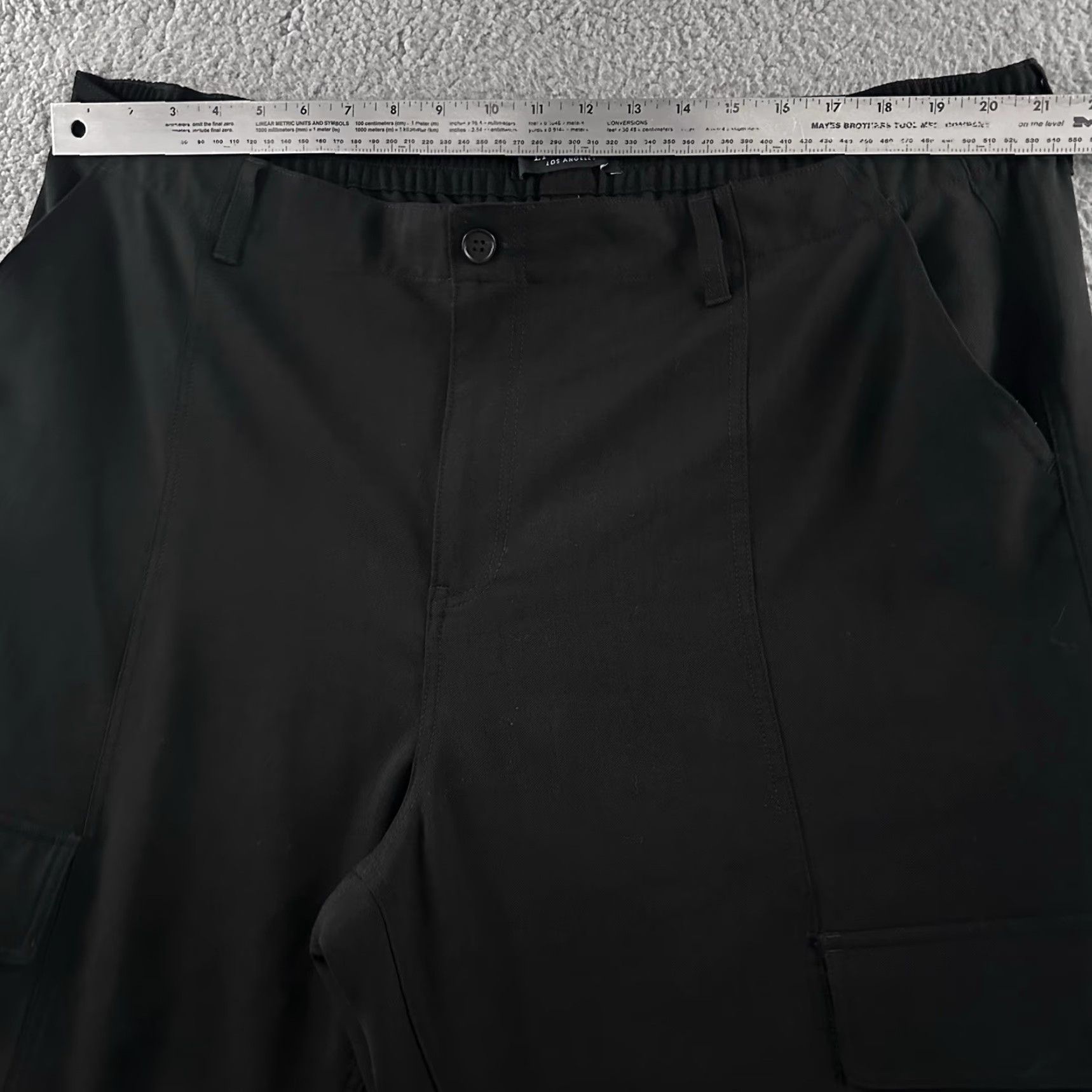 Vintage Liverpool Womens Pants Black Size 22W Cargo Wide Leg Stretch Polyester Blend Size 28" / US 6 / IT 42 - 4 Thumbnail