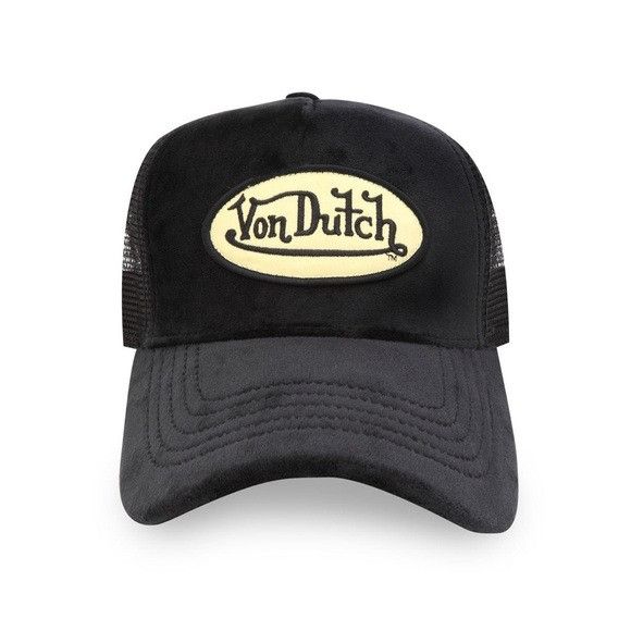 Designer × Von Dutch NWT VON DUTCH BLACK VELVET TRUCKER HAT Size ONE SIZE - 1 Thumbnail