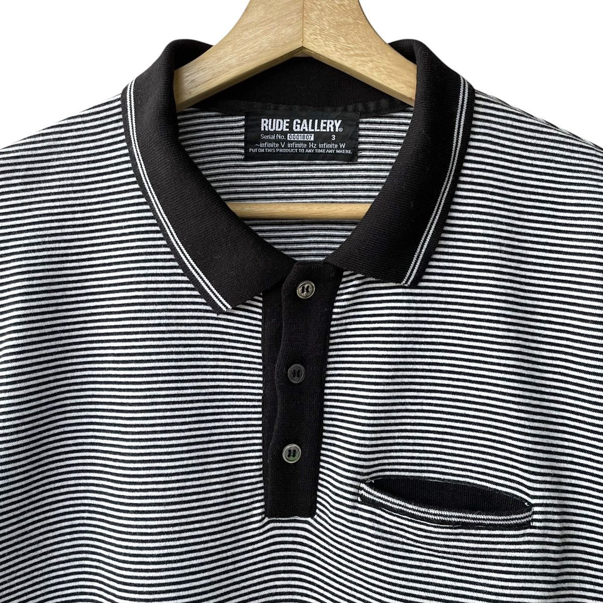 RUDE GALLERY Rude Gallery Japan Casual Stripe Polo Tee Size US M / EU 48-50 / 2 - 3 Thumbnail