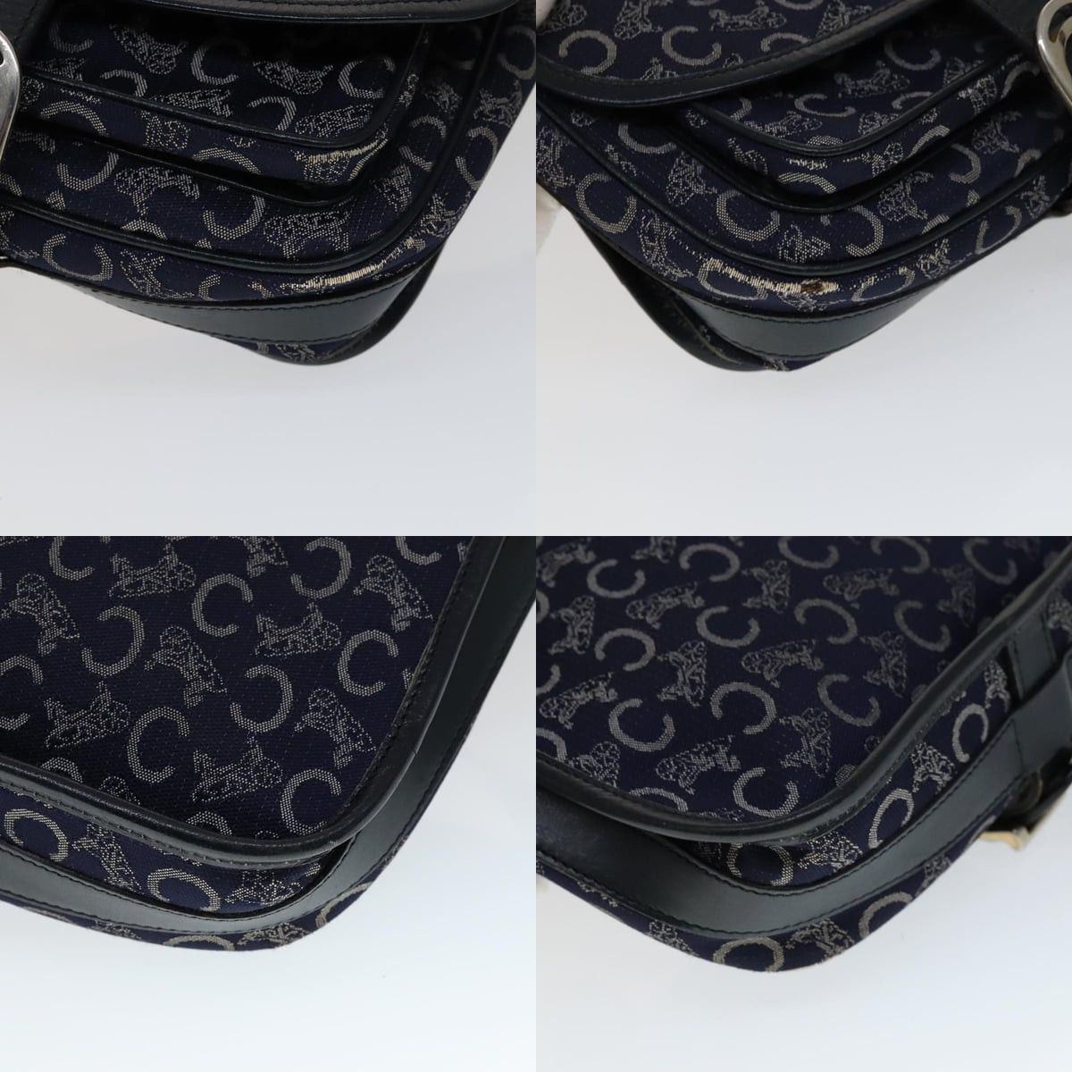 Celine CELINE C Sulky Shoulder Bag Canvas Navy Gold Size ONE SIZE - 10 Thumbnail