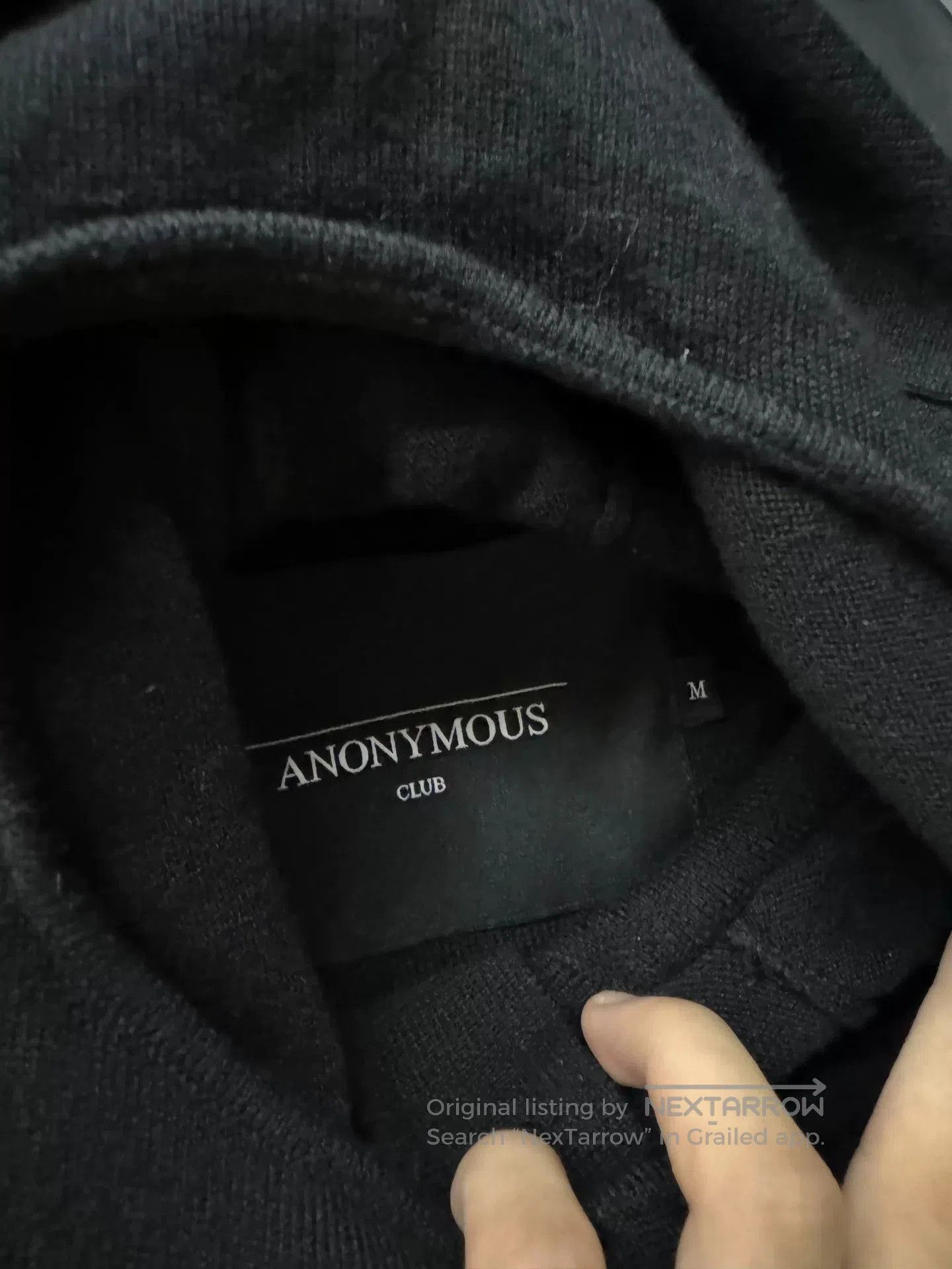 Anonymous Club Anonymous Club Hoodie with Embroidered Polo Collar. Size US M / EU 48-50 / 2 - 3 Thumbnail