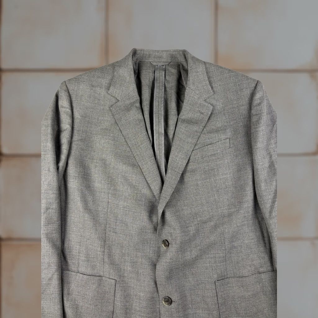 Bonobos Bonobos Slim Bonobos Blazer Mens 54L Gray Wool Notch Lapel Double-Vented Single-Breasted Two-Button Front Coat Jacket Suit Style Size 54R - 1 Thumbnail