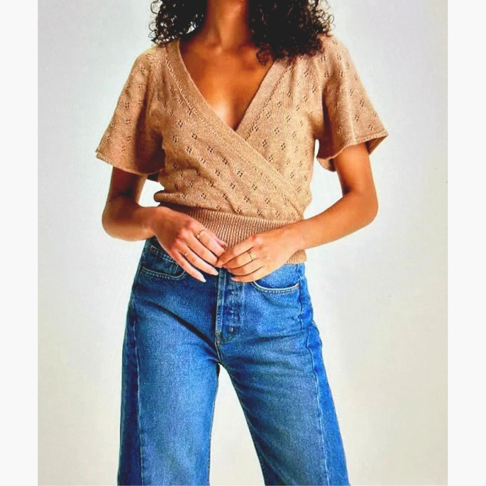 Other St Roche Ballet Top Cotton Superfine Alpaca Caramel S Size S / US 4 / IT 40 - 2 Thumbnail