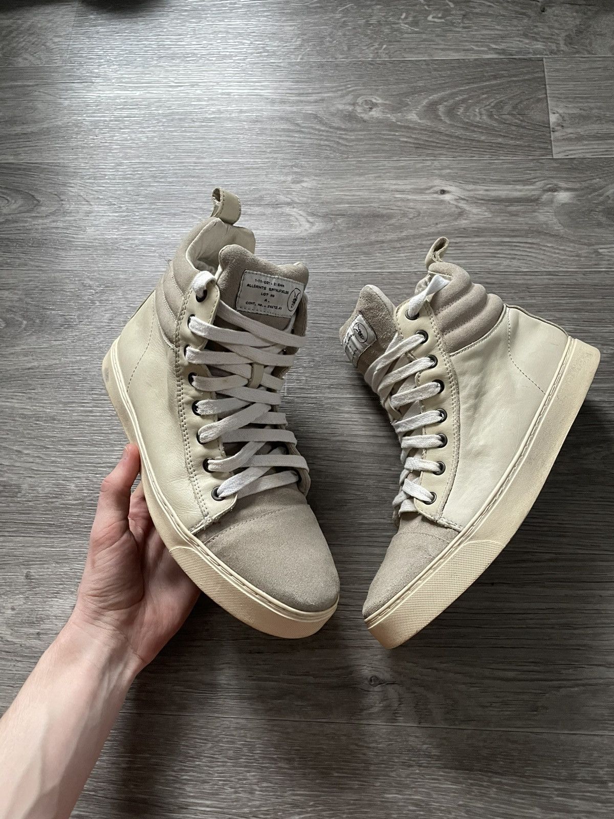 Allsaints ALLSAINTS SPITALFIELDS SUEDE HI-TOP SHOUS Size US 8 / EU 41 - 1 Thumbnail