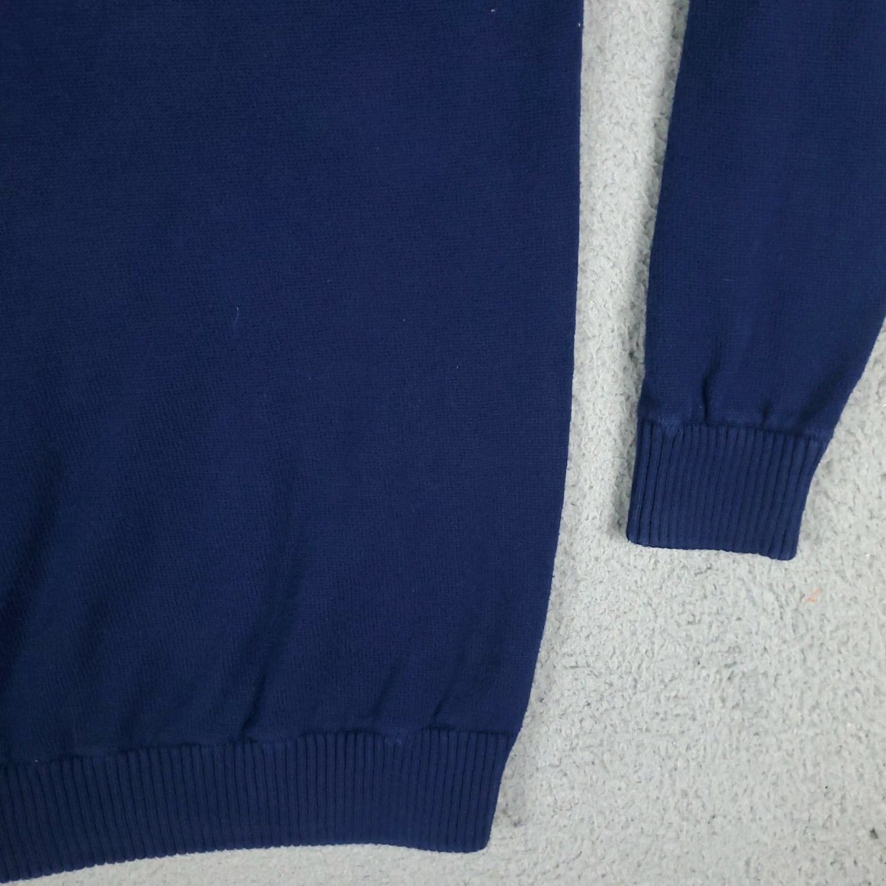 Vintage Alan Flusser Quarter Zip Pullover Sweater Blue Small Unisex Adult Size US S / EU 44-46 / 1 - 4 Thumbnail