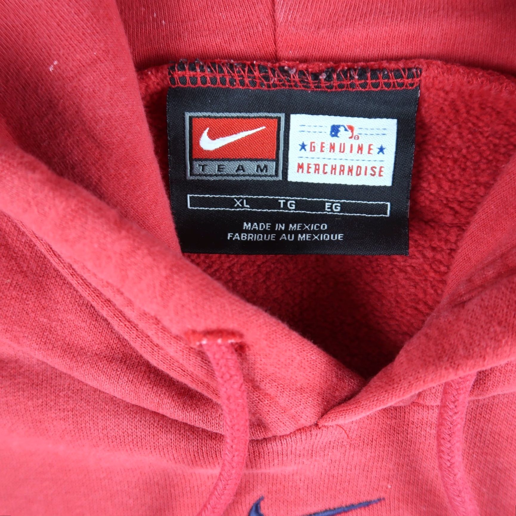Nike VINTAGE Nike Center Swoosh Hoodie Anaheim Angels Red Size XL Sweatshirt Size US XL / EU 56 / 4 - 4 Thumbnail