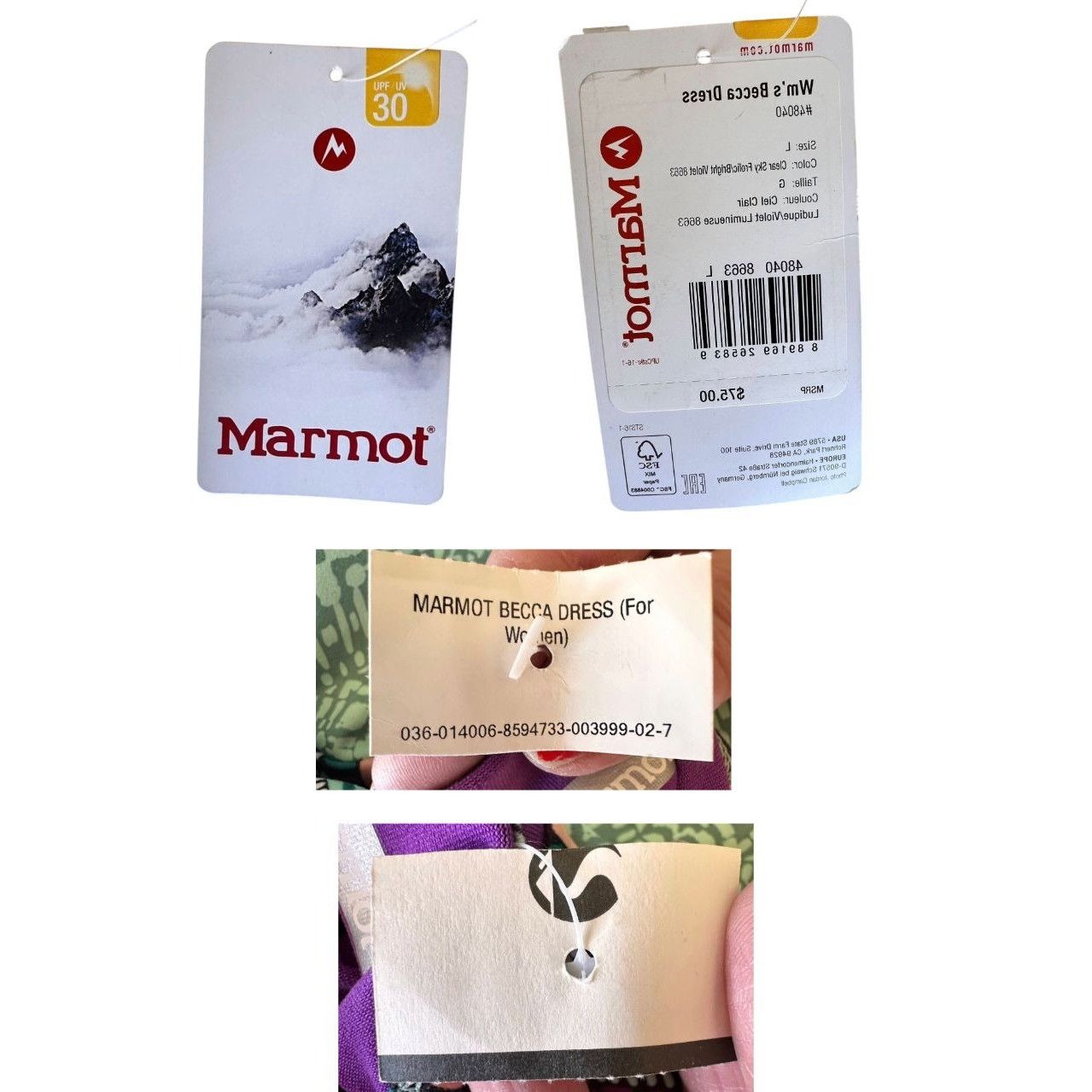 Marmot NWT Marmot Becca Dress Girls Large Clear Sky Frolic Violet Size L / US 10 / IT 46 - 12 Thumbnail