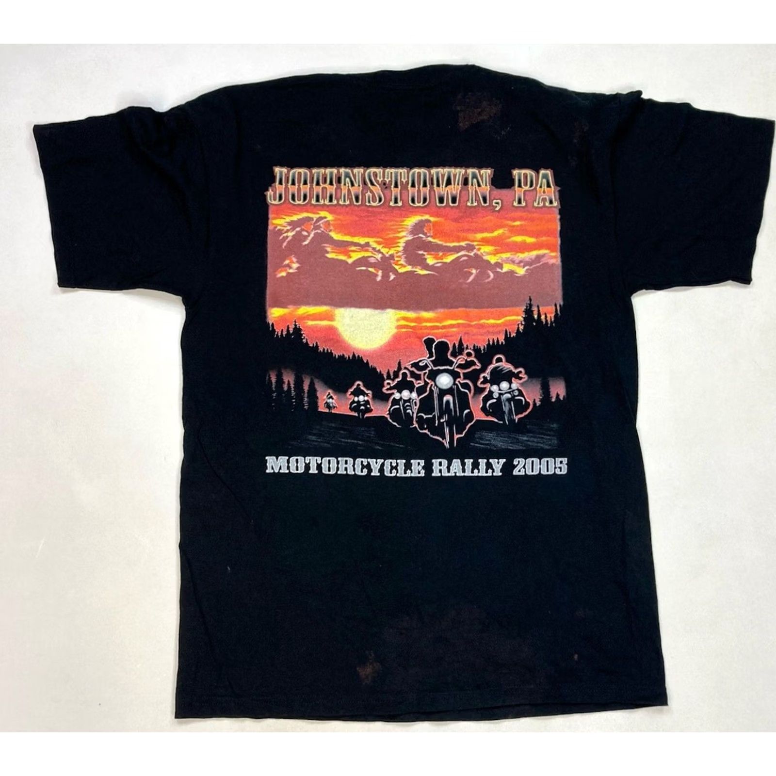 Gildan VINTAGE Motorcycle Rally Johnstown Pennsylvania 2005 Graphic T-shirt Men Large Size US L / EU 52-54 / 3 - 2 Thumbnail