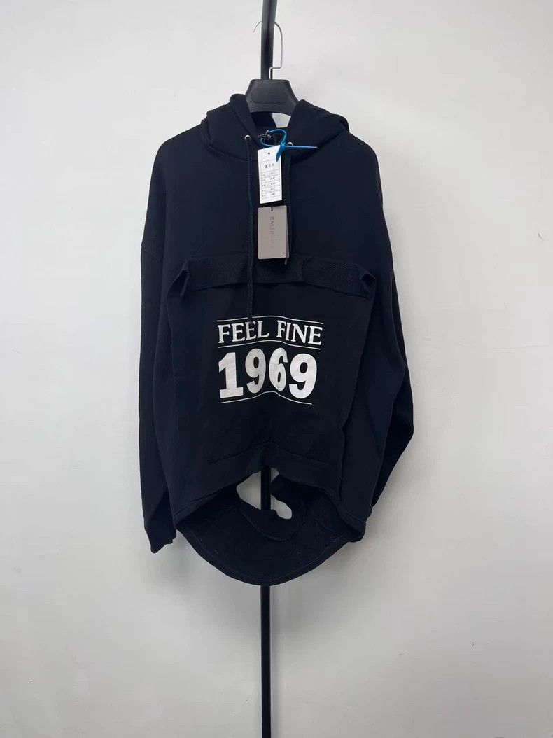 Balenciaga Balenciaga 1969 Slogan Distressed Hoodie - dmc Size US S / EU 44-46 / 1 - 1 Thumbnail