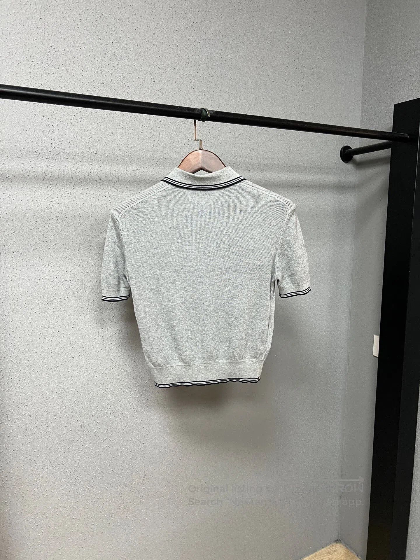 Miu Miu gray knitted polo short sleeve top. Size S / US 4 / IT 40 - 2 Thumbnail