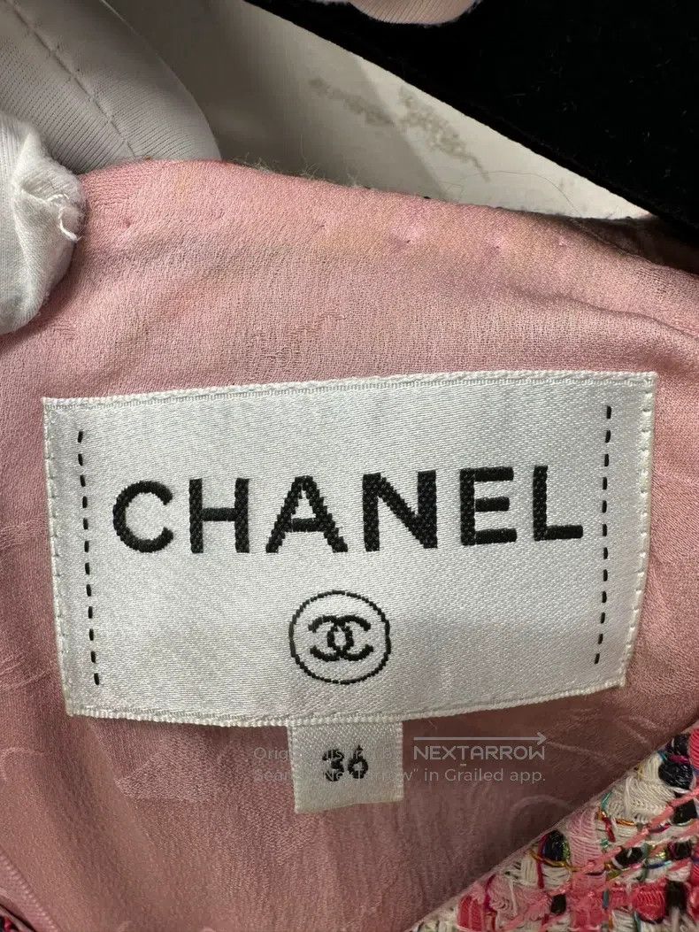 Chanel Chanel Pink tweed short-sleeved dress Size XS / US 0-2 / IT 36-38 - 3 Thumbnail