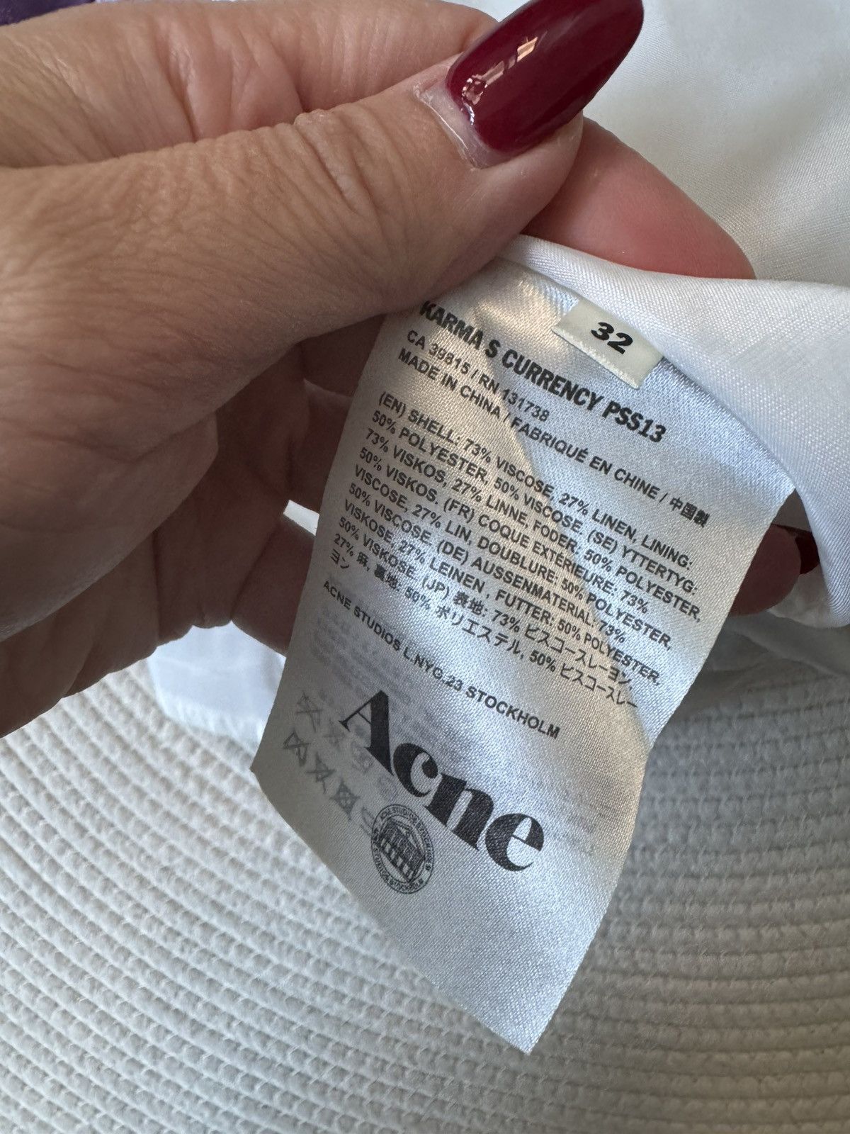Acne Studios Acne Studios silk lined printed short purple size 32 Size 26" / US 2 / IT 38 - 6 Thumbnail