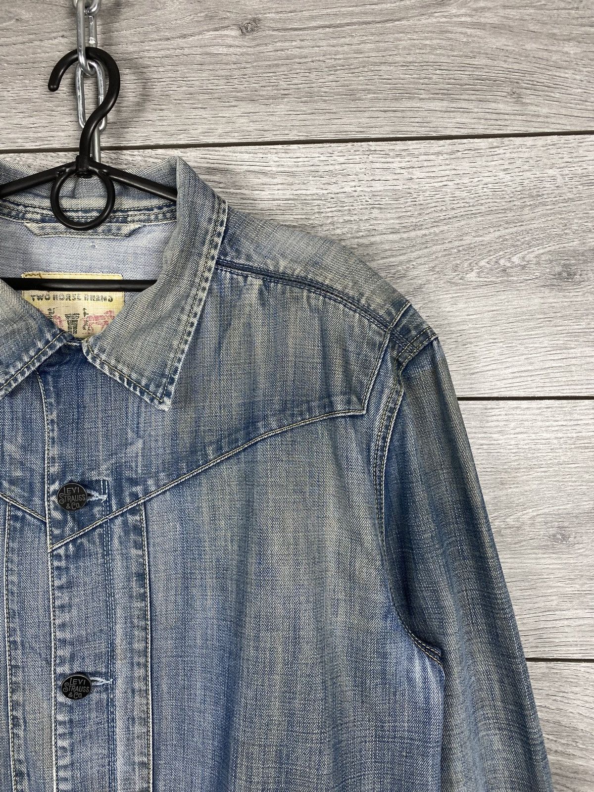 Levi's Mens Vintage Levis Denim Jacket 80s Made in USA Size US L / EU 52-54 / 3 - 3 Thumbnail
