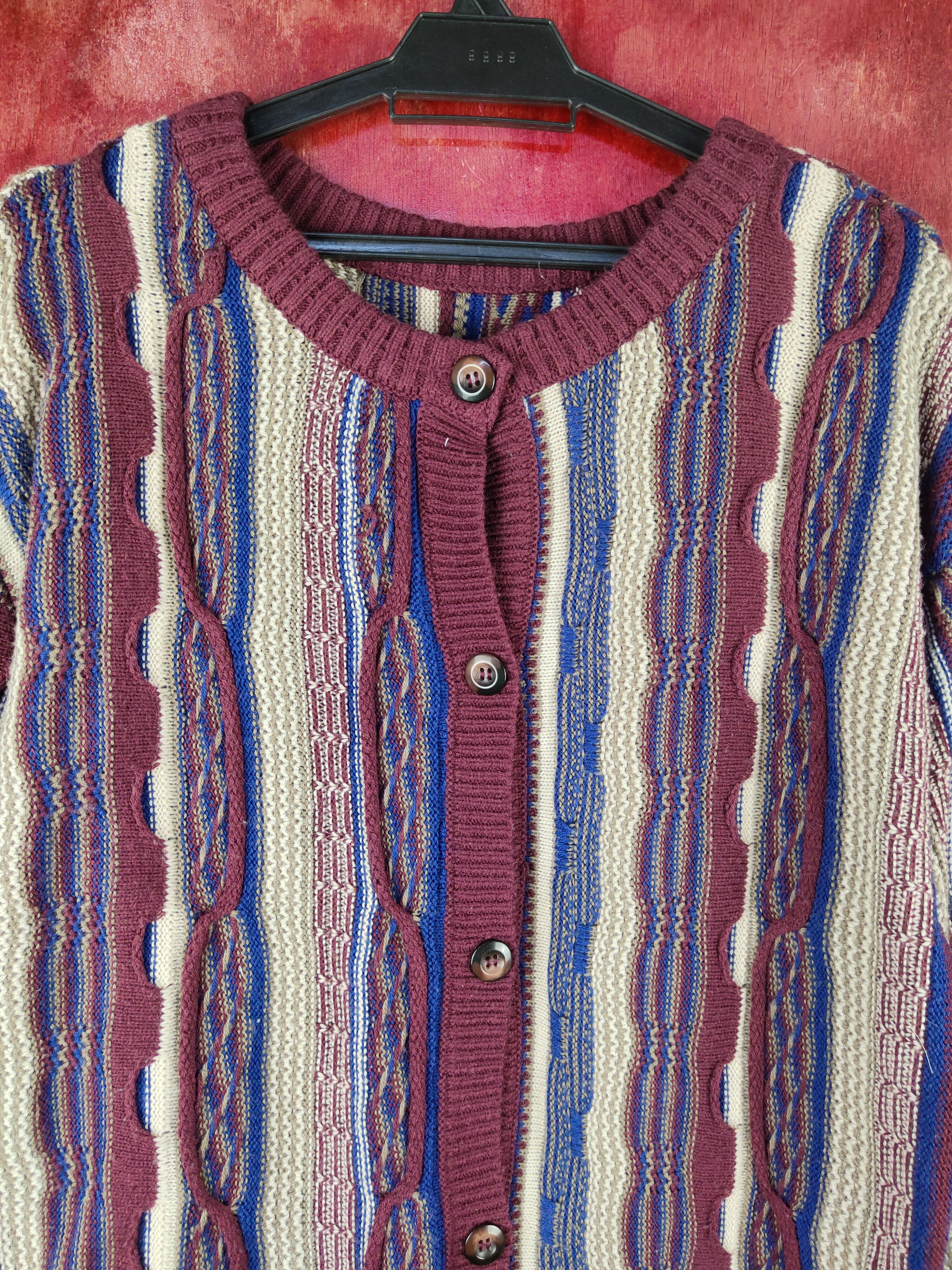 Japanese Brand Urbanity UB Dark Purple Stripes Knitwear like coogi #S1600 Size US M / EU 48-50 / 2 - 2 Thumbnail