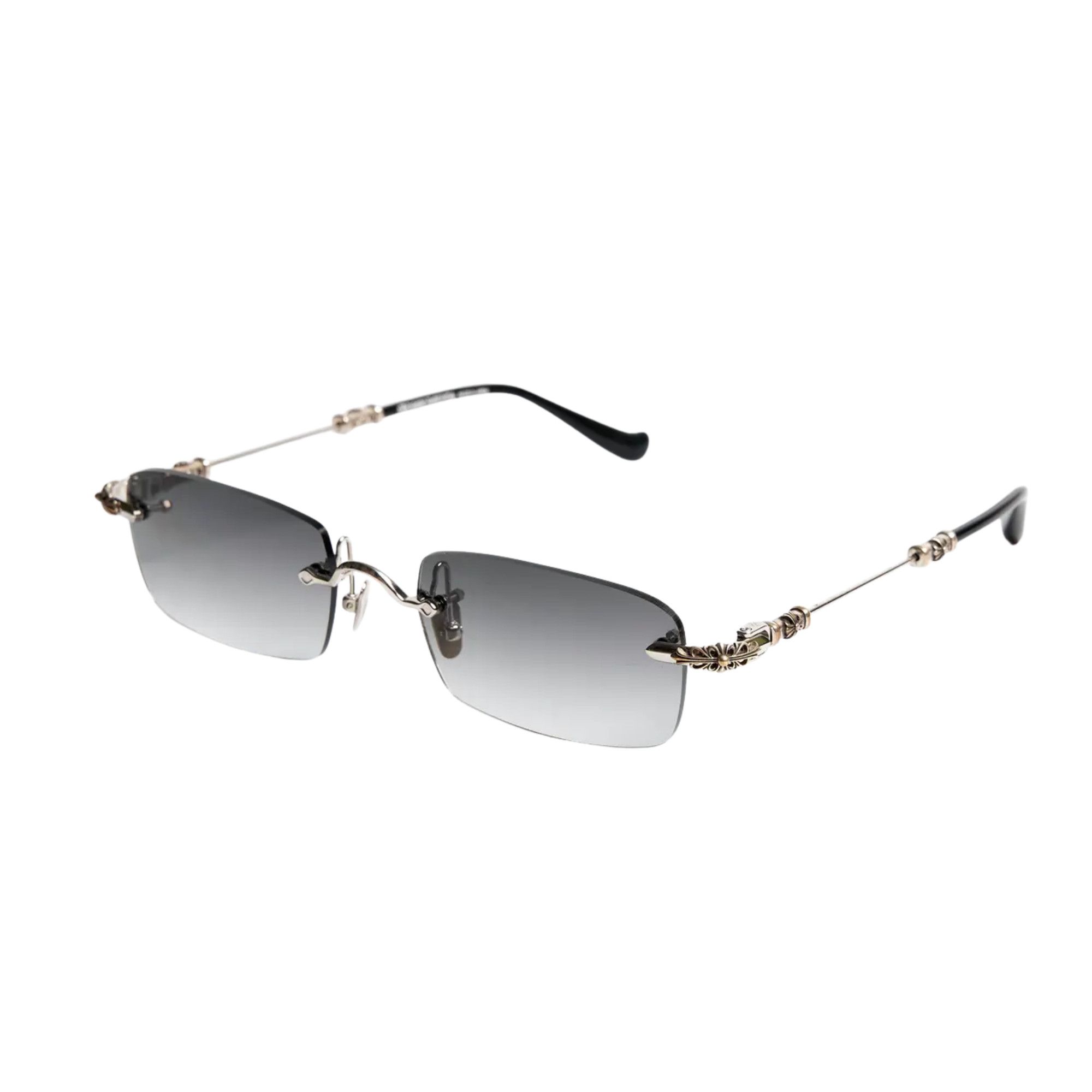 Chrome Hearts CHROME HEARTS PILLS III SHINY SILVER BLACK SUNGLASSES Size ONE SIZE - 1 Thumbnail