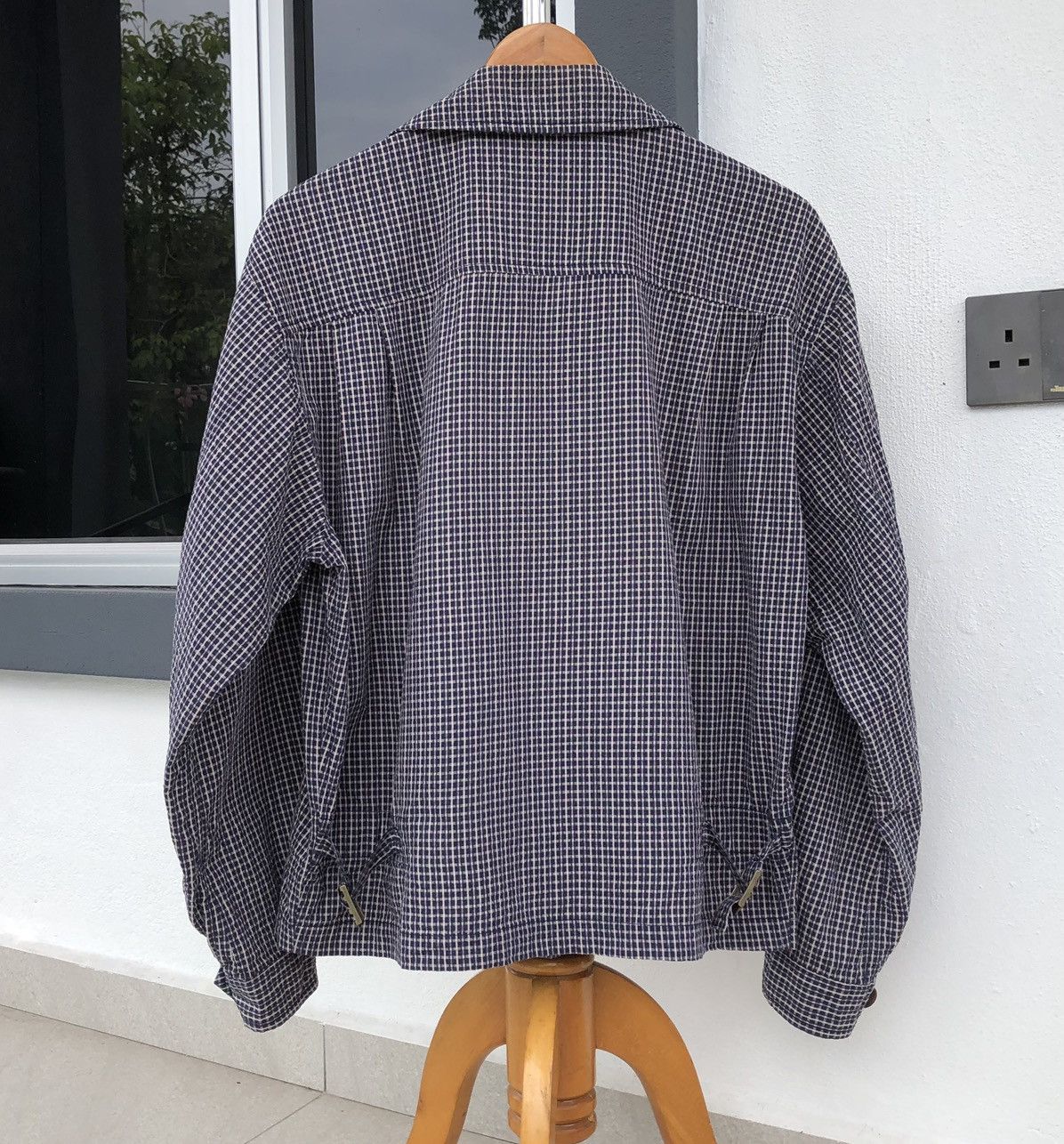 Alexander Julian Colours by Alexander Julian Checkered Cotton Bomber Jacket Size US L / EU 52-54 / 3 - 5 Thumbnail