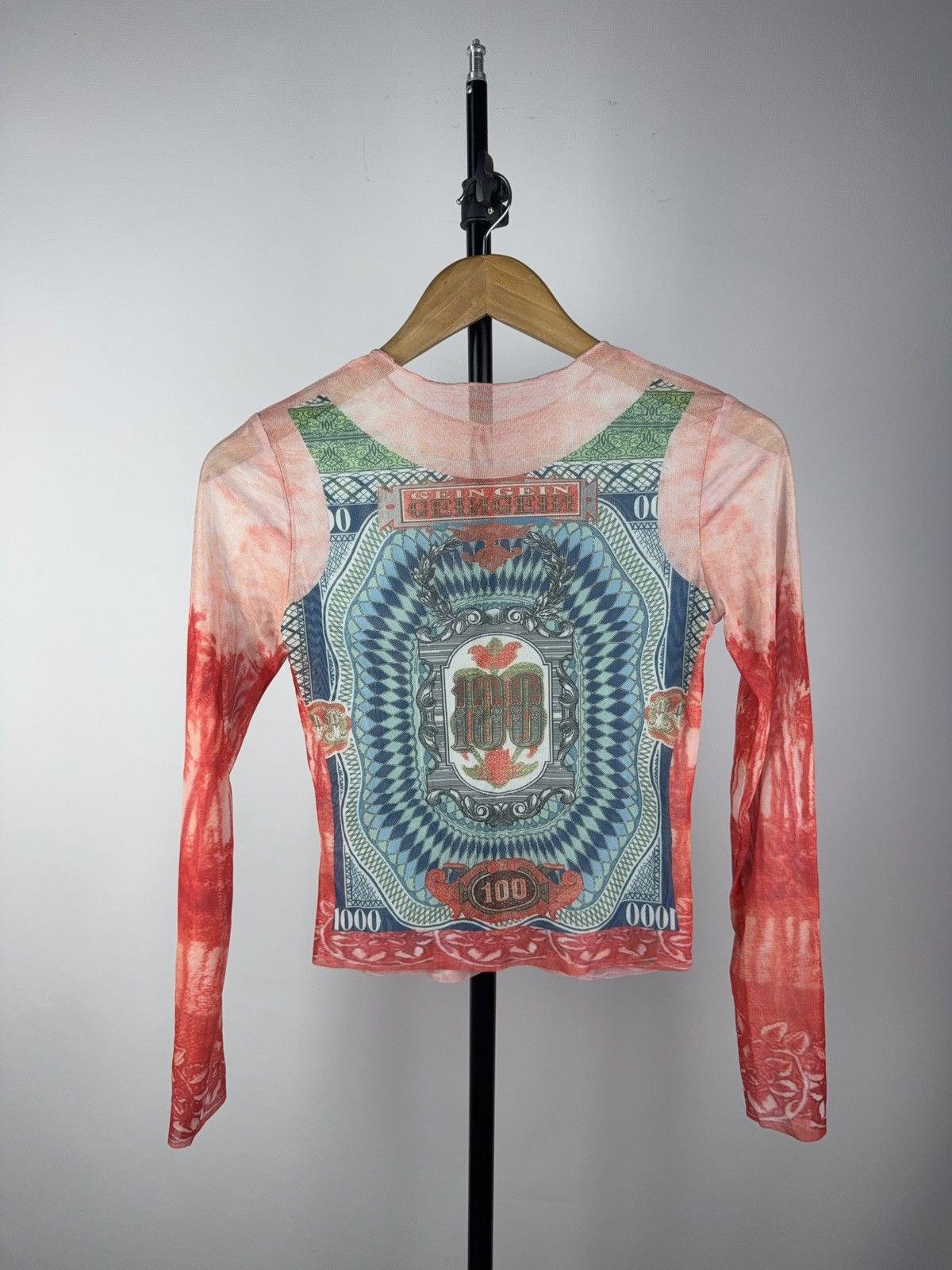 Vintage Sexy Darkness Avant Garde Tattoo Punk Emo Mesh Top Blouse Size S / US 4 / IT 40 - 5 Thumbnail