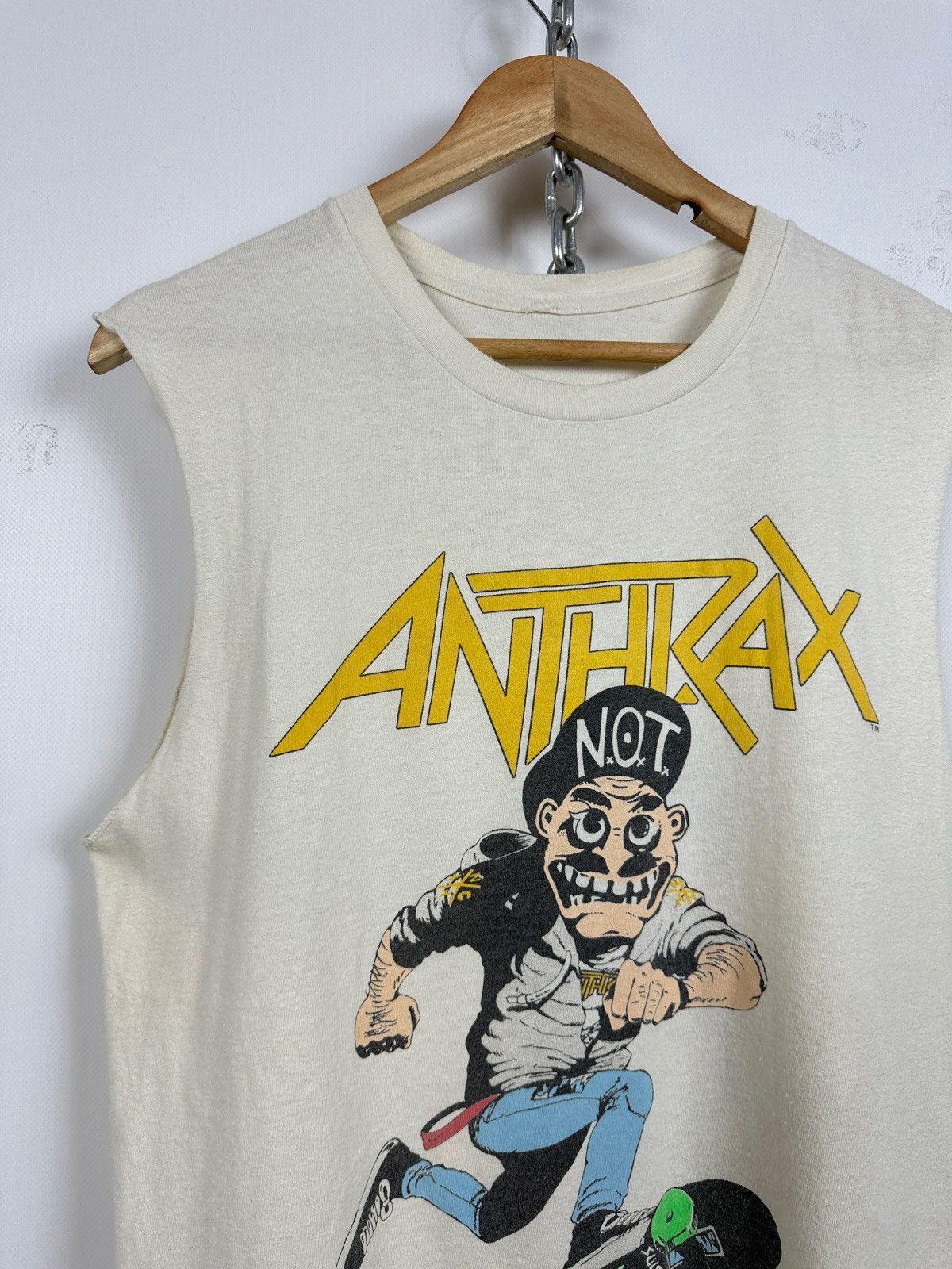 Band Tees 1987 Vintage Anthrax Skate Mosh It Up Sleeveless Size US M / EU 48-50 / 2 - 5 Thumbnail