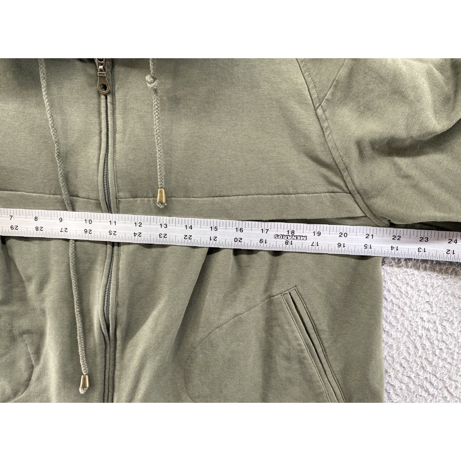 Charter Club VINTAGE Charter Club Womens Green Full Zip Sweatshirt Jacket in Size XL Size XL / US 12-14 / IT 48-50 - 3 Thumbnail