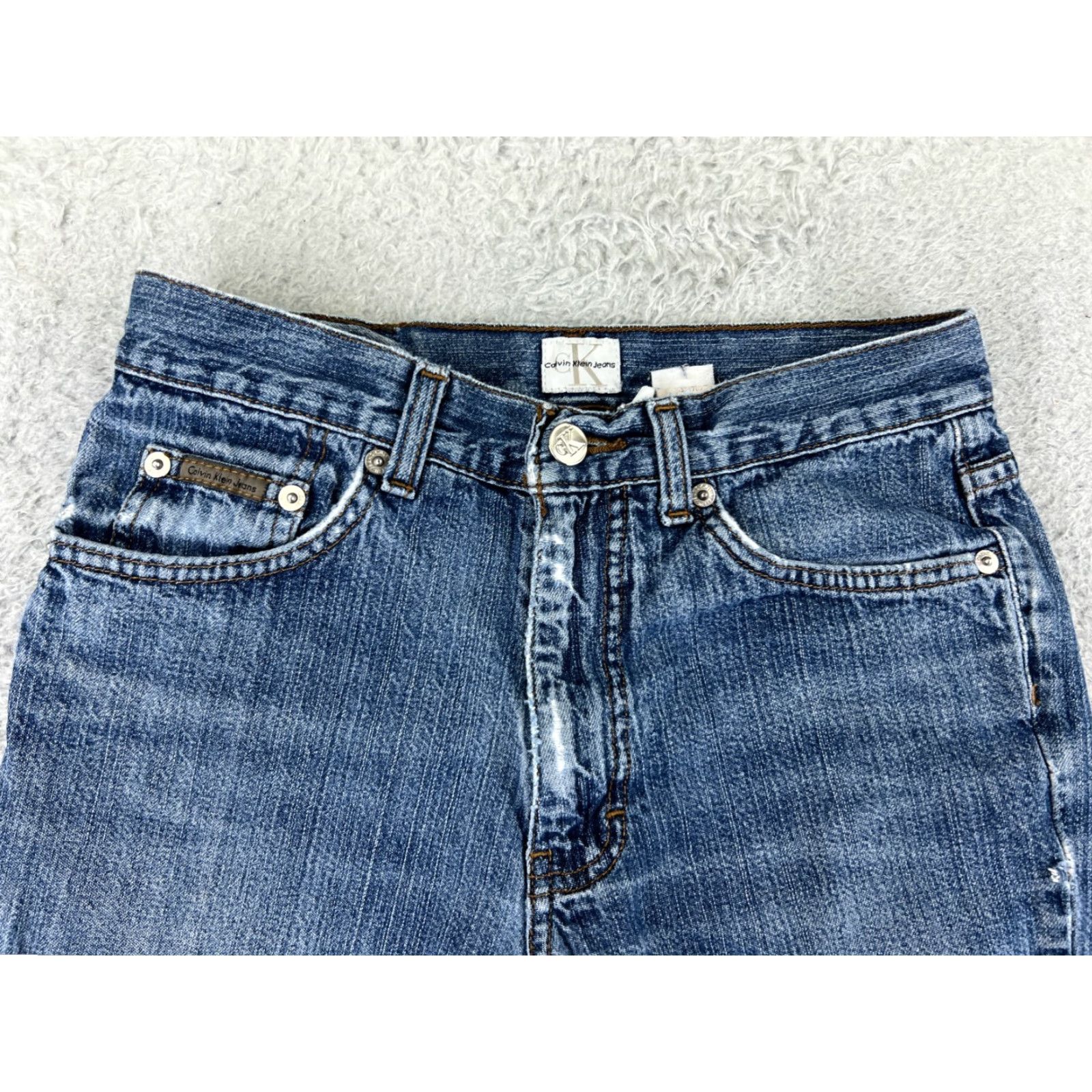 Calvin Klein Calvin Klein Jeans Women Bootcut Denim 8 Regular 28x24 Light Blue 5-Pocket Mid Rise Stretch Size 30" / US 8 / IT 44 - 6 Thumbnail