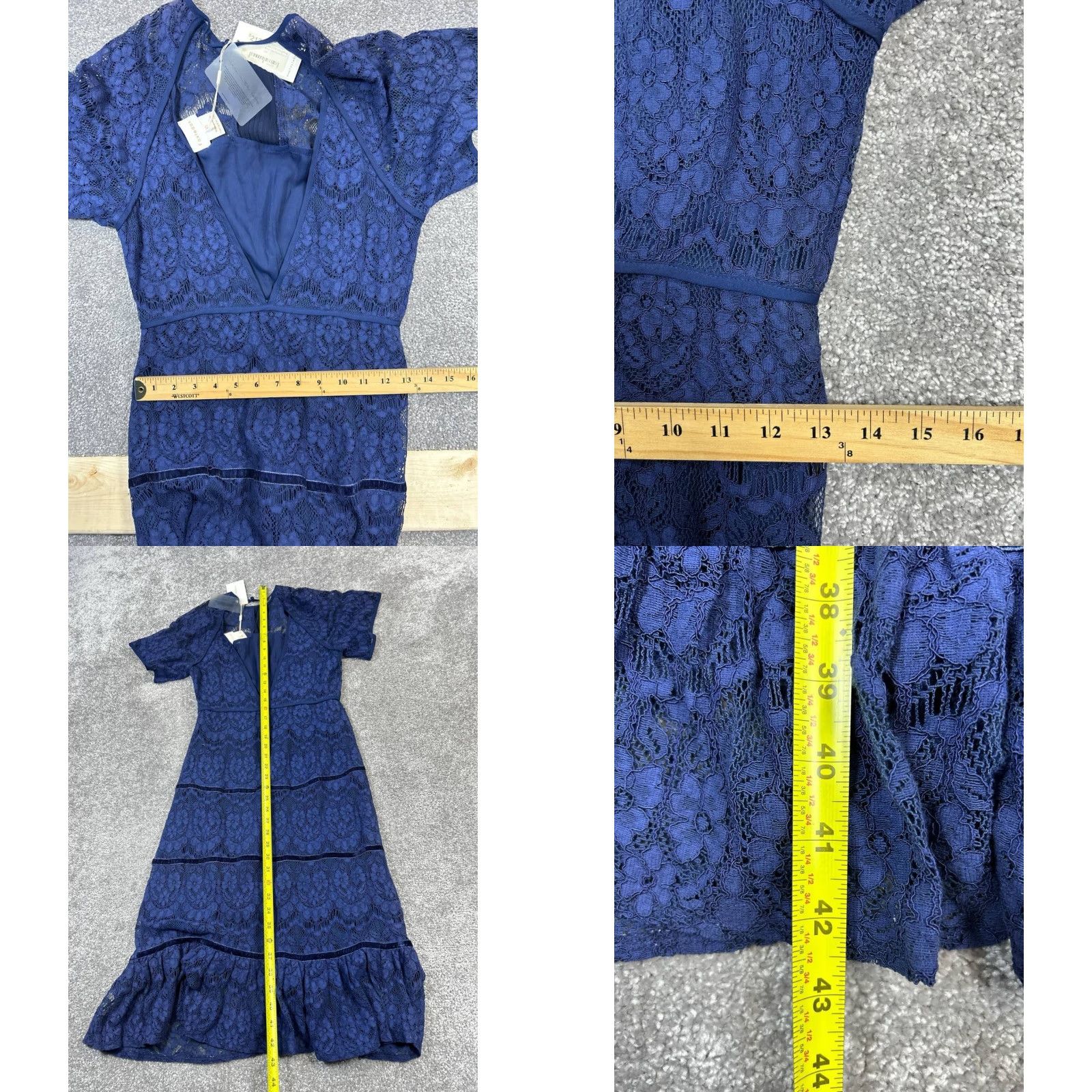 foxiedox blue lace dress Inner Goddess Lace Maxi Dress Blue main image 1