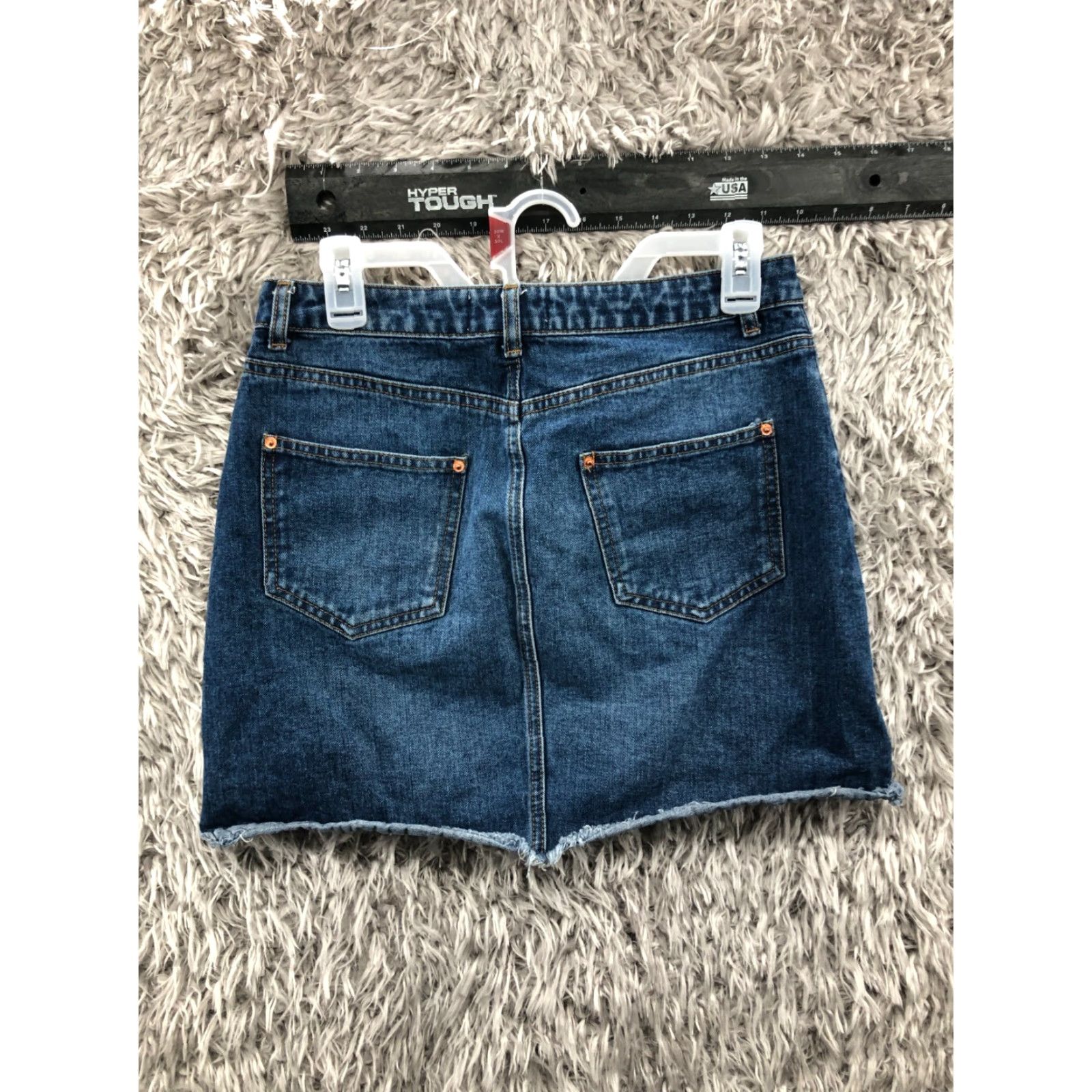 Vintage Miss Selfridge Skirt Womens 8 Denim Midi Blue Cotton Button Pockets 90s Vintage No Dress? Size 30" / US 8 / IT 44 - 5 Thumbnail