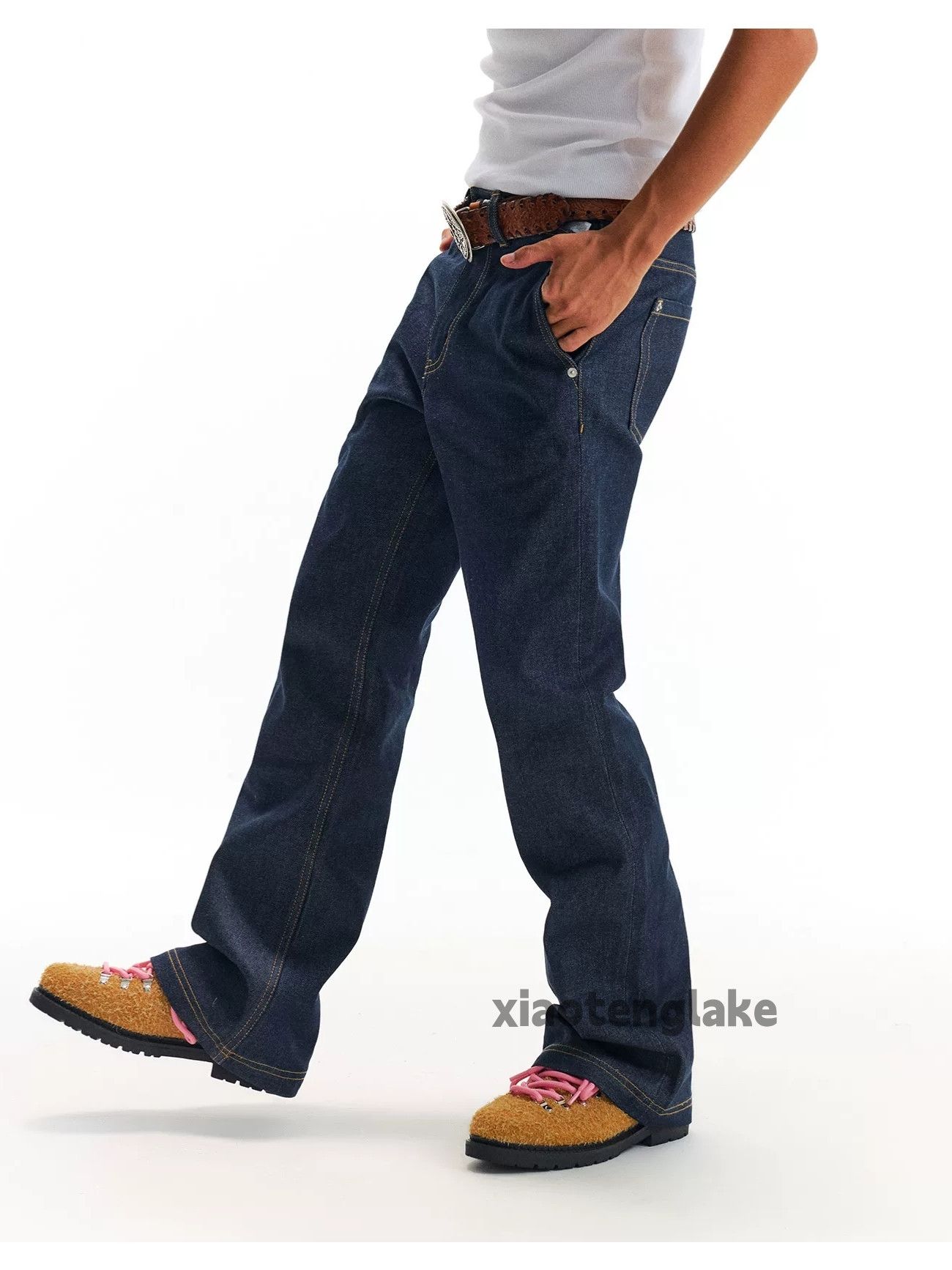 Designer × Jean × Vintage retro yuppie bootcut skate hiphop flared jeans Size US 30 / EU 46 - 1 Thumbnail