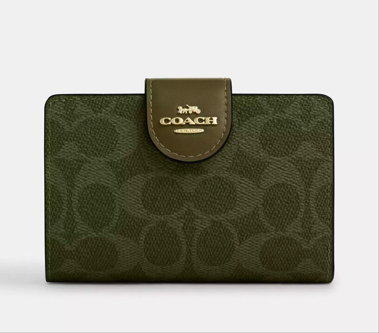 Coach Medium Corner Zip Wallet In Signature Canvas CW786 Size ONE SIZE - 7 Thumbnail