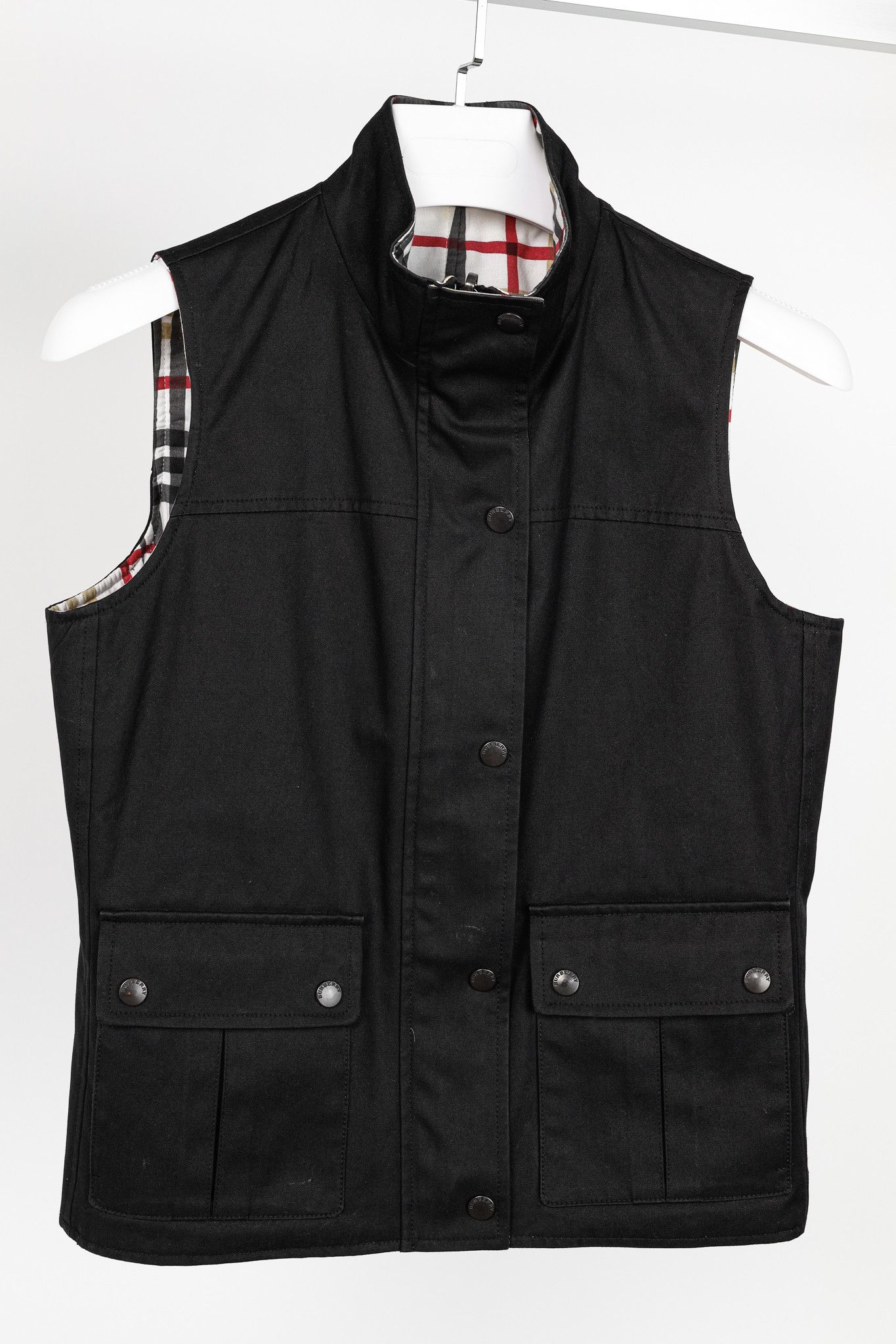 Burberry Buberry Reversible Black & White-Check Cotton Vest Size M / US 6-8 / IT 42-44 - 3 Thumbnail