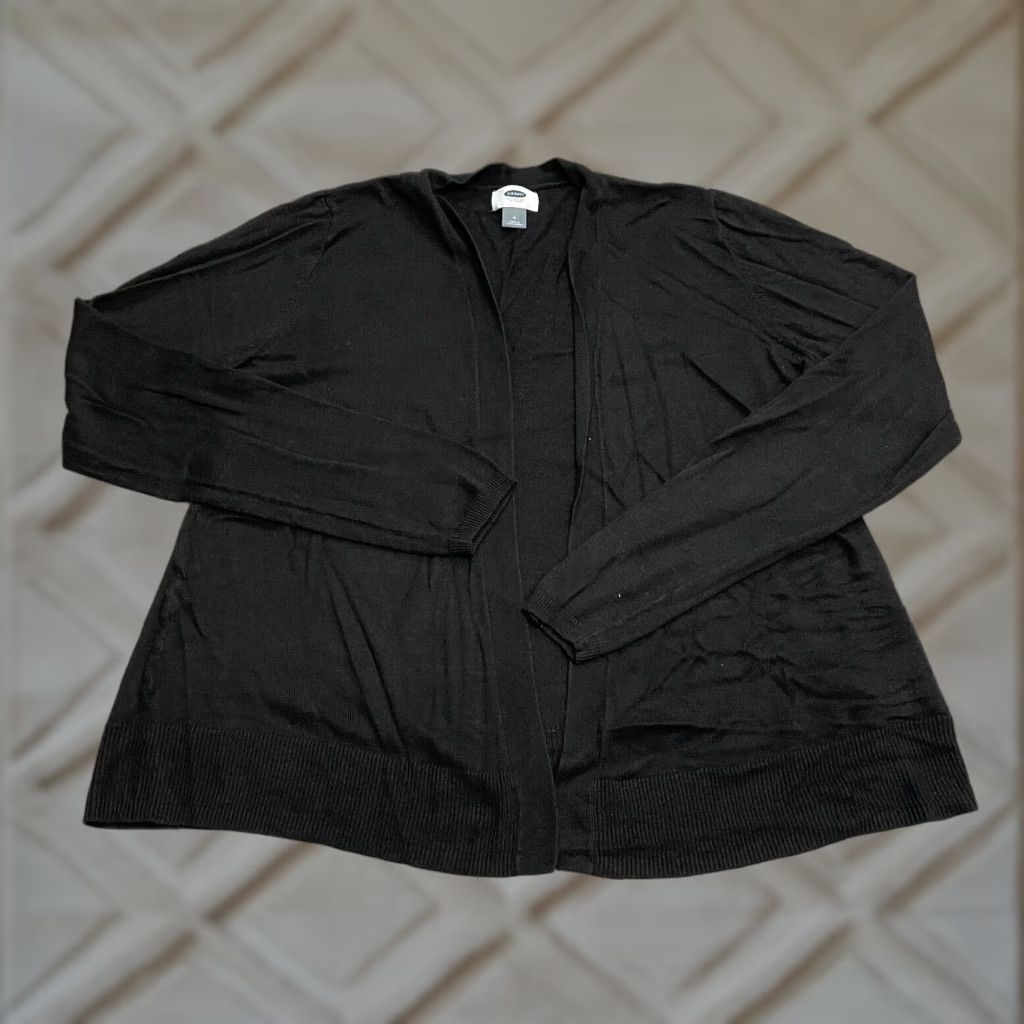 Old Navy Old Navy Cardigan Sweater Women Medium Black Knit Open Casual Classic Size L / US 10 / IT 46 - 1 Thumbnail