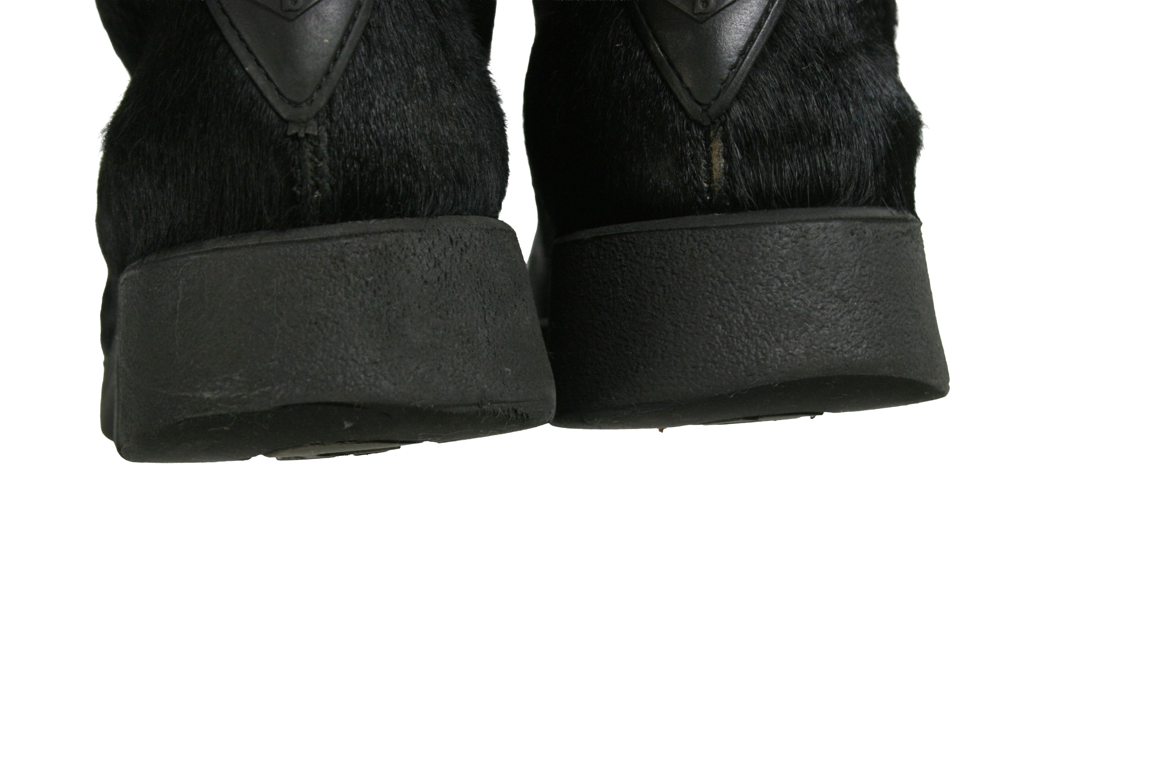 Japanese Brand Bumper 00S Chewbacca Y2K Pony Hair Fur Laced Boots Vintage Size US 9 / IT 39 - 11 Thumbnail