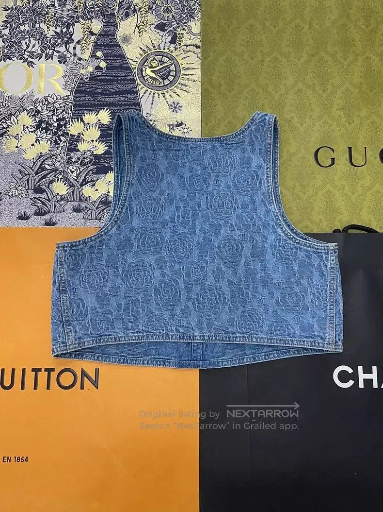 Chanel Chanel 23P Denim Jacquard Vest. Size US S / EU 44-46 / 1 - 3 Thumbnail