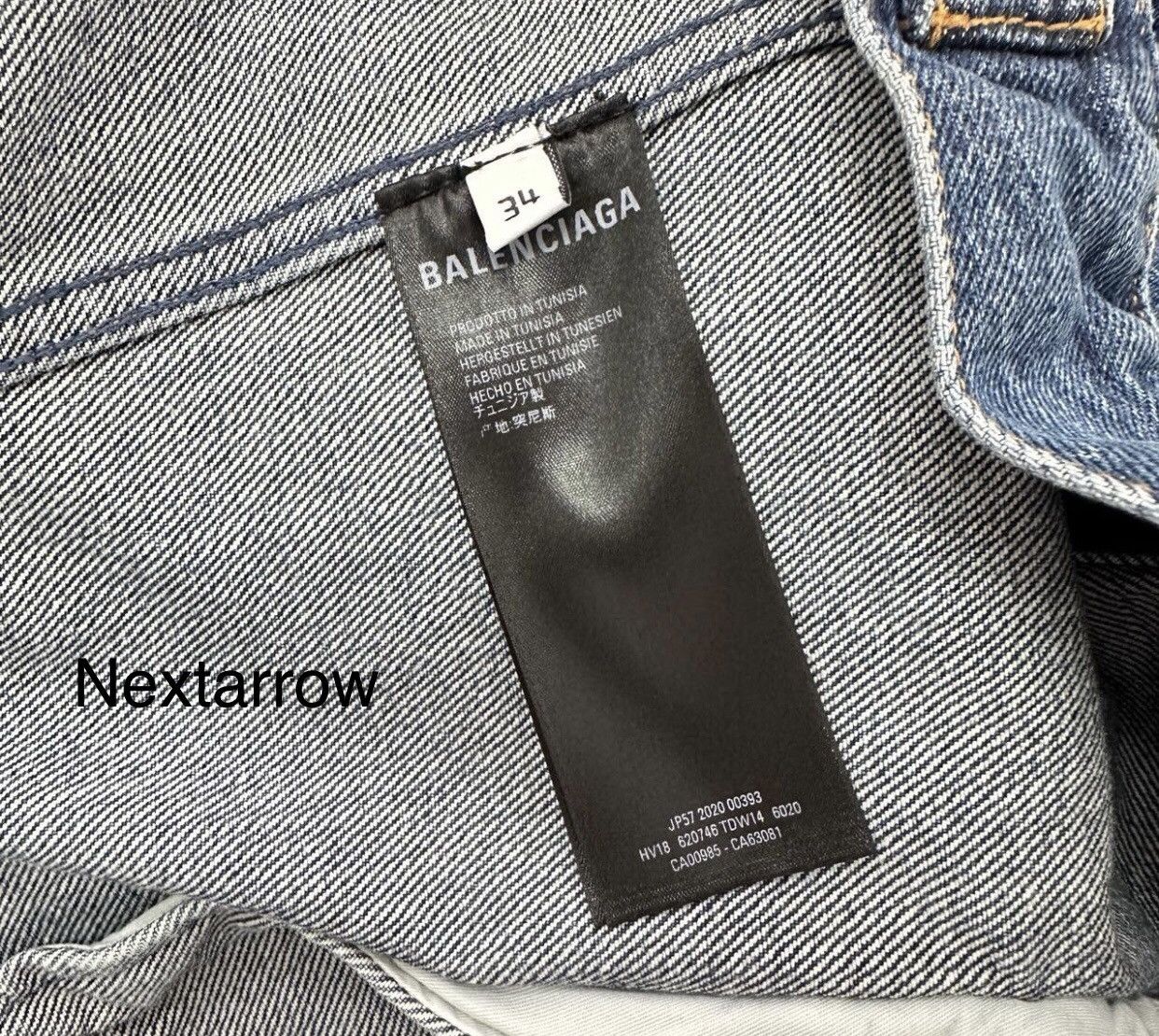Balenciaga BALENCIAGA front and back letter logo denim jacket Size US S / EU 44-46 / 1 - 2 Thumbnail